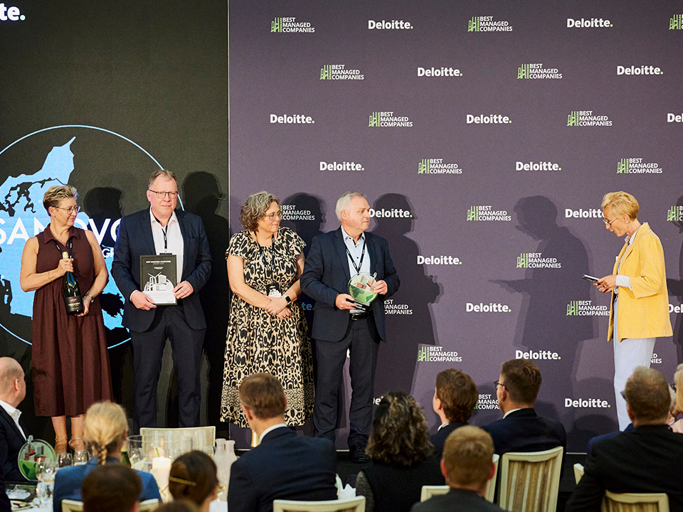 Best Managed Company 2026 Award ceremony with SANOVO leadership.