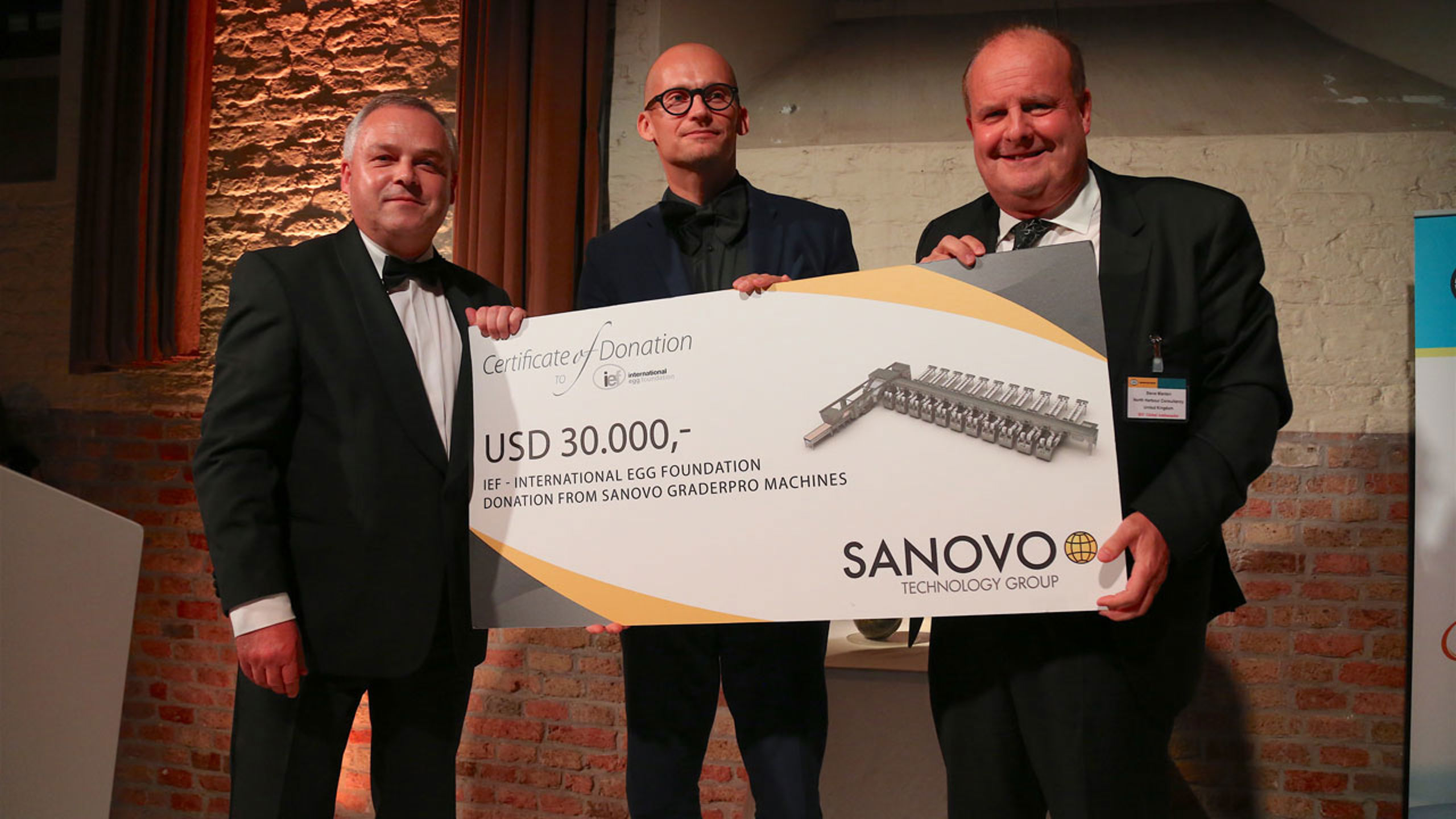 SANOVO TECHNOLOGY GROUP donating USD 30,000 to International Egg Foundation