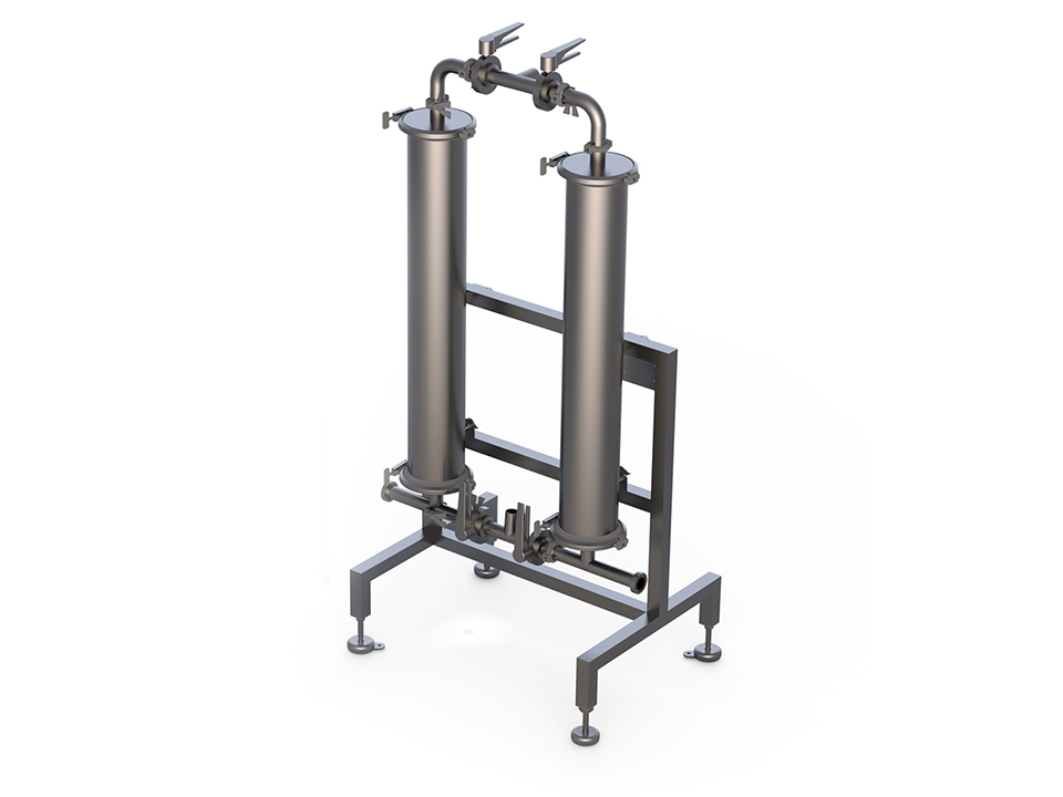 SANOVO Manual Filter, a liquid egg filtration unit used in egg processing lines.