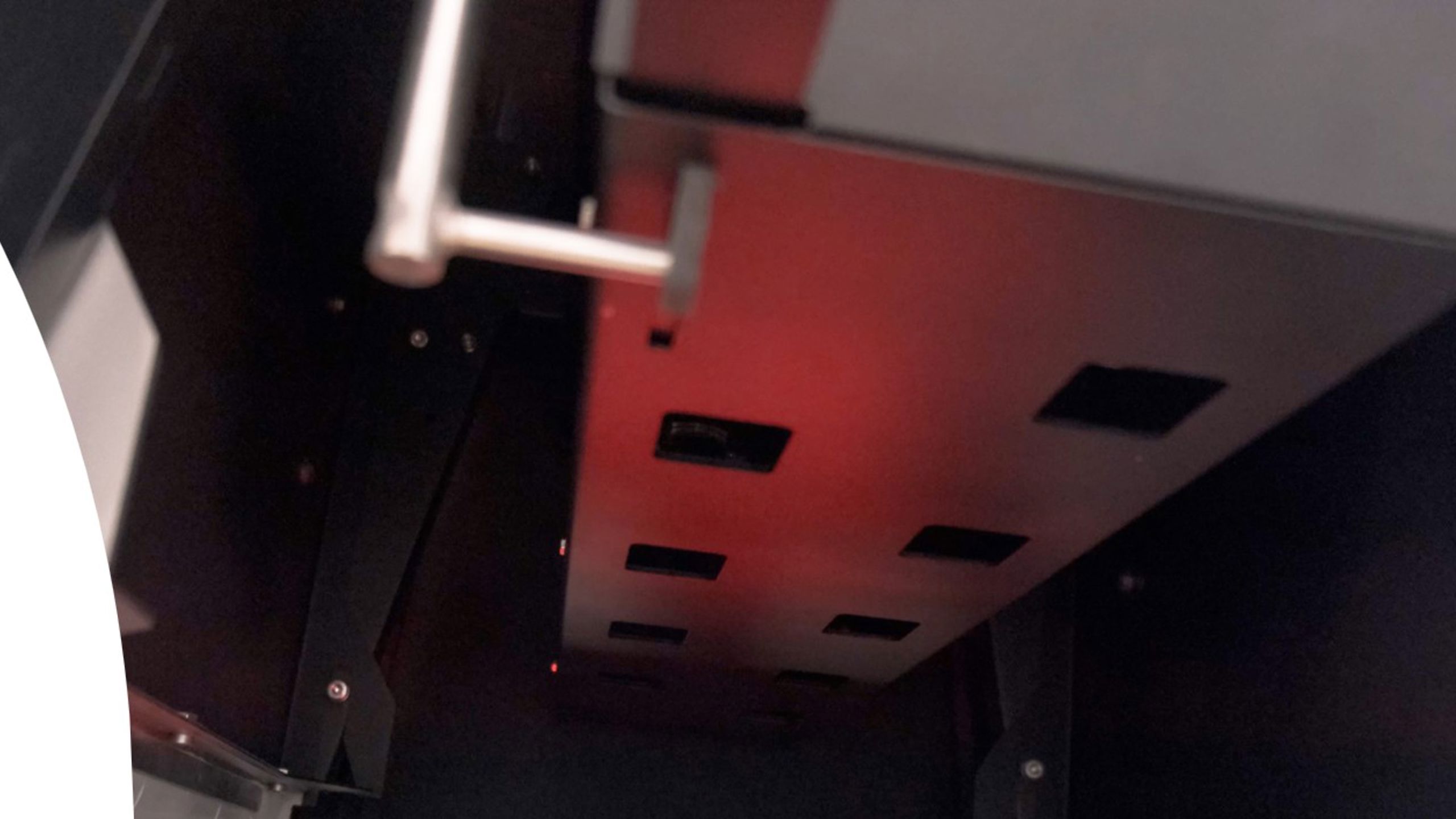 Close-up of cameras on VisionAI used for vision weighing and crack and leak detection.