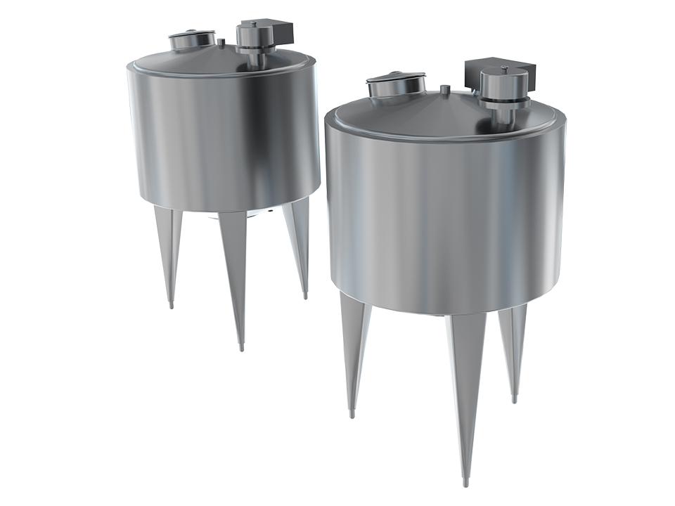 PrimeLine liquid egg tanks part of the modular SANOVO egg pasteurizer setup.