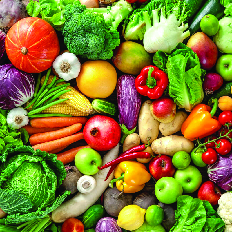 Fruits and vegetables used for spray drying into fruit powder, vegetable powder, natural color powder, and flavor ingredients.