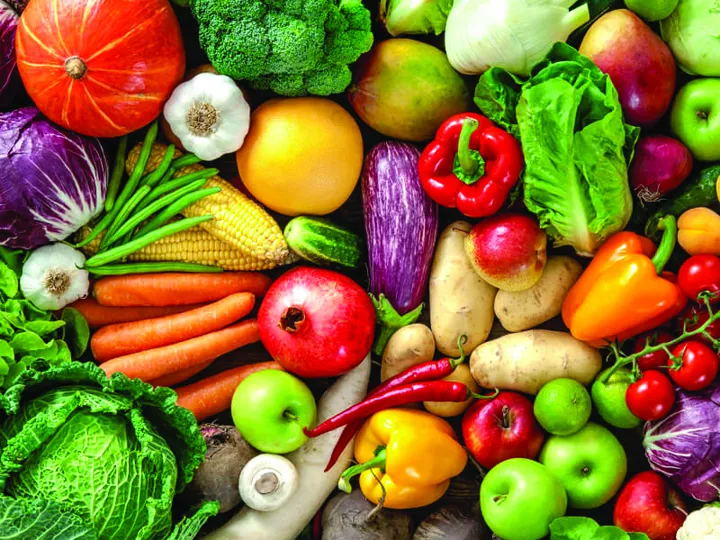 Mixed fruits and vegetables used as sources for spray-dried and processed ingredients.