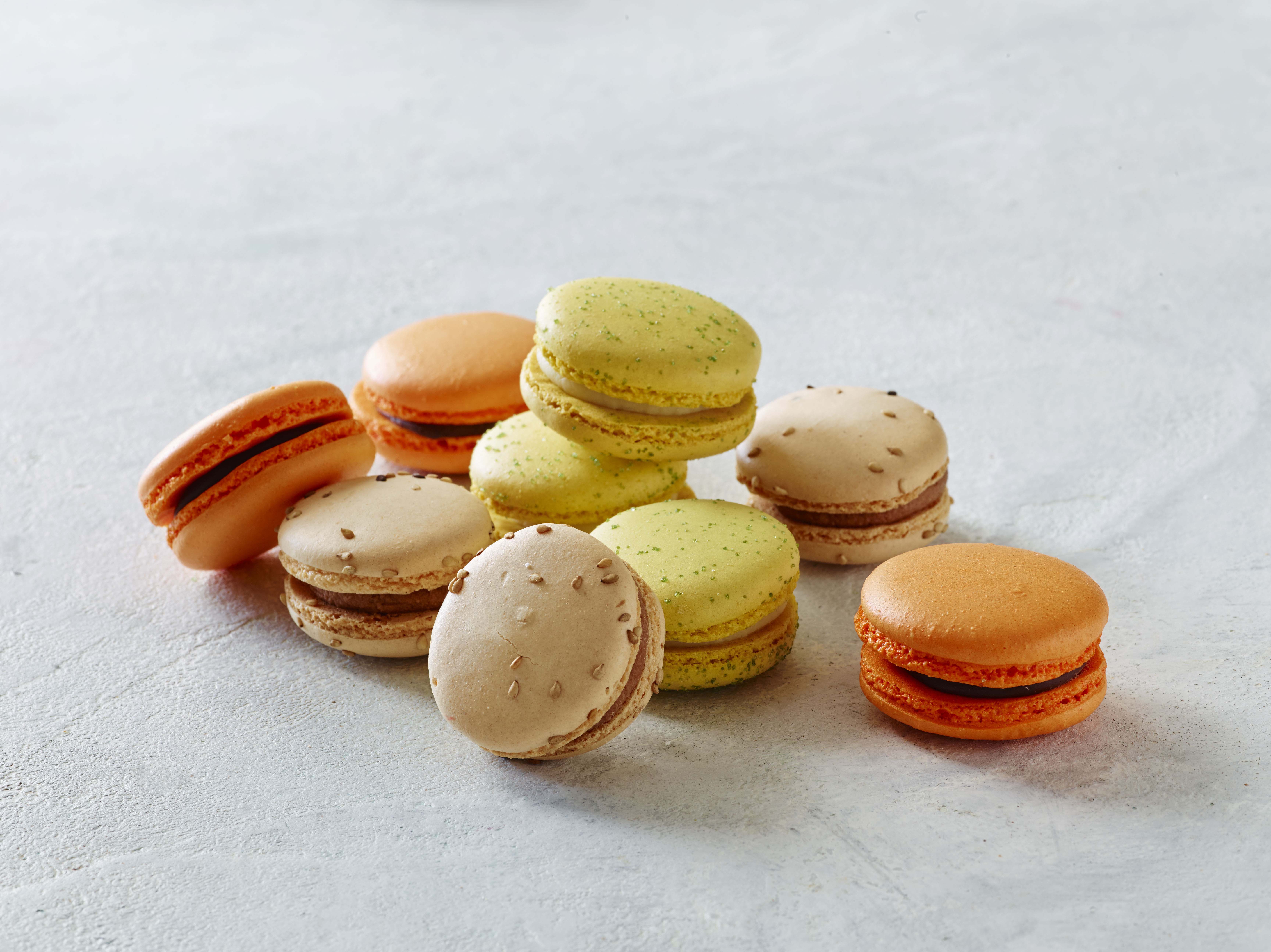 Macarons showcasing eggs as a key ingredient in baking.