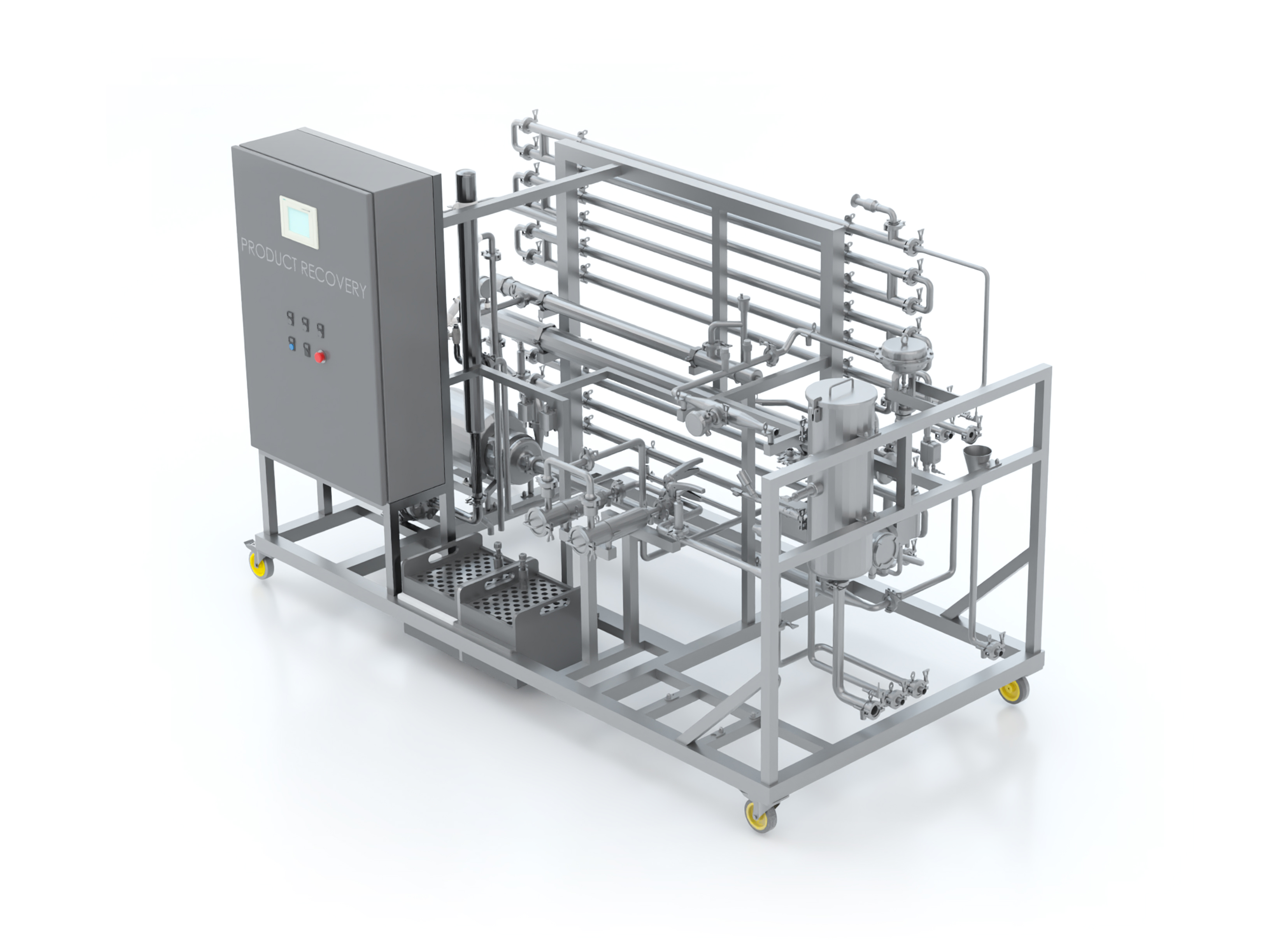 SANOVO ProductRecovery system for recovering liquid egg product using membrane ultrafiltration.