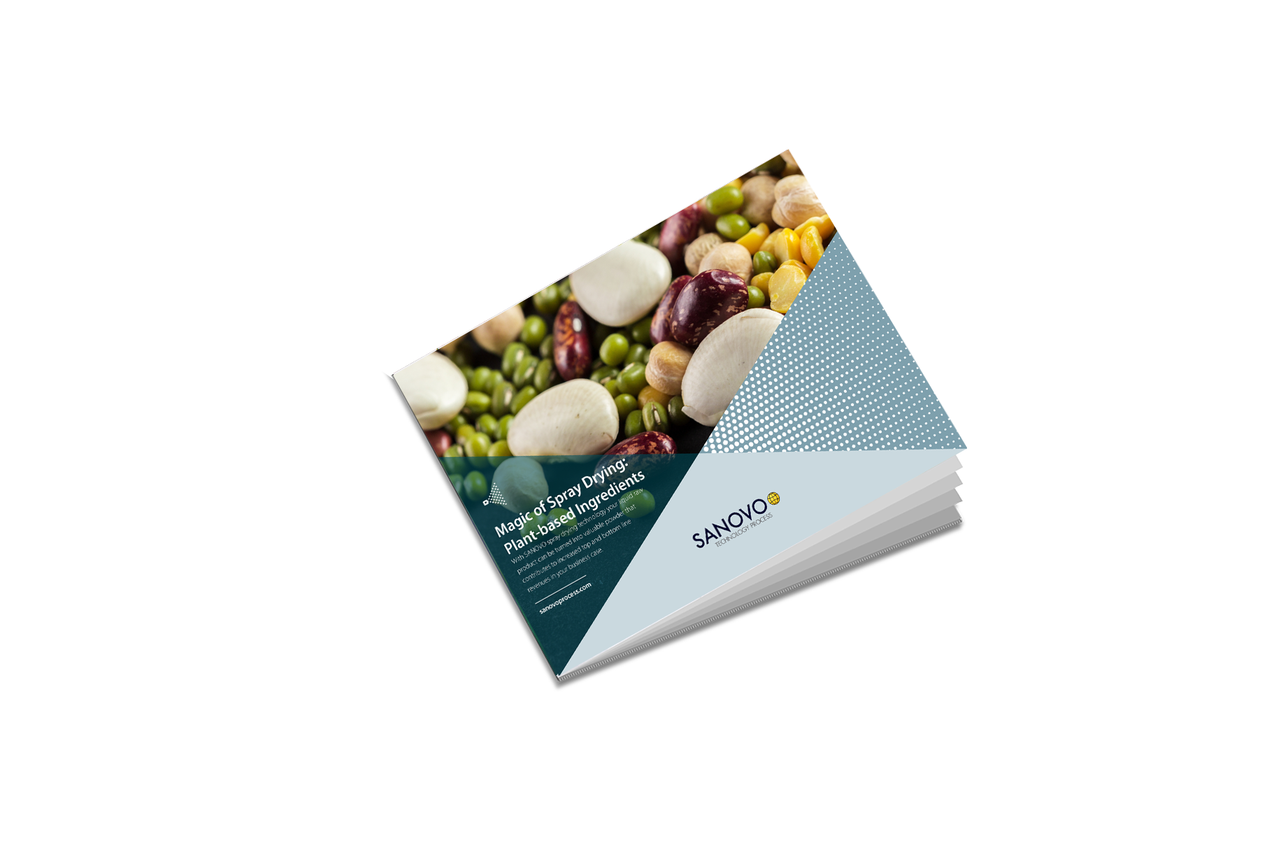 Application sheet for spray drying plant-based proteins from pulses, peas, beans, and seeds by SANOVO TECHNOLOGY PROCESS.