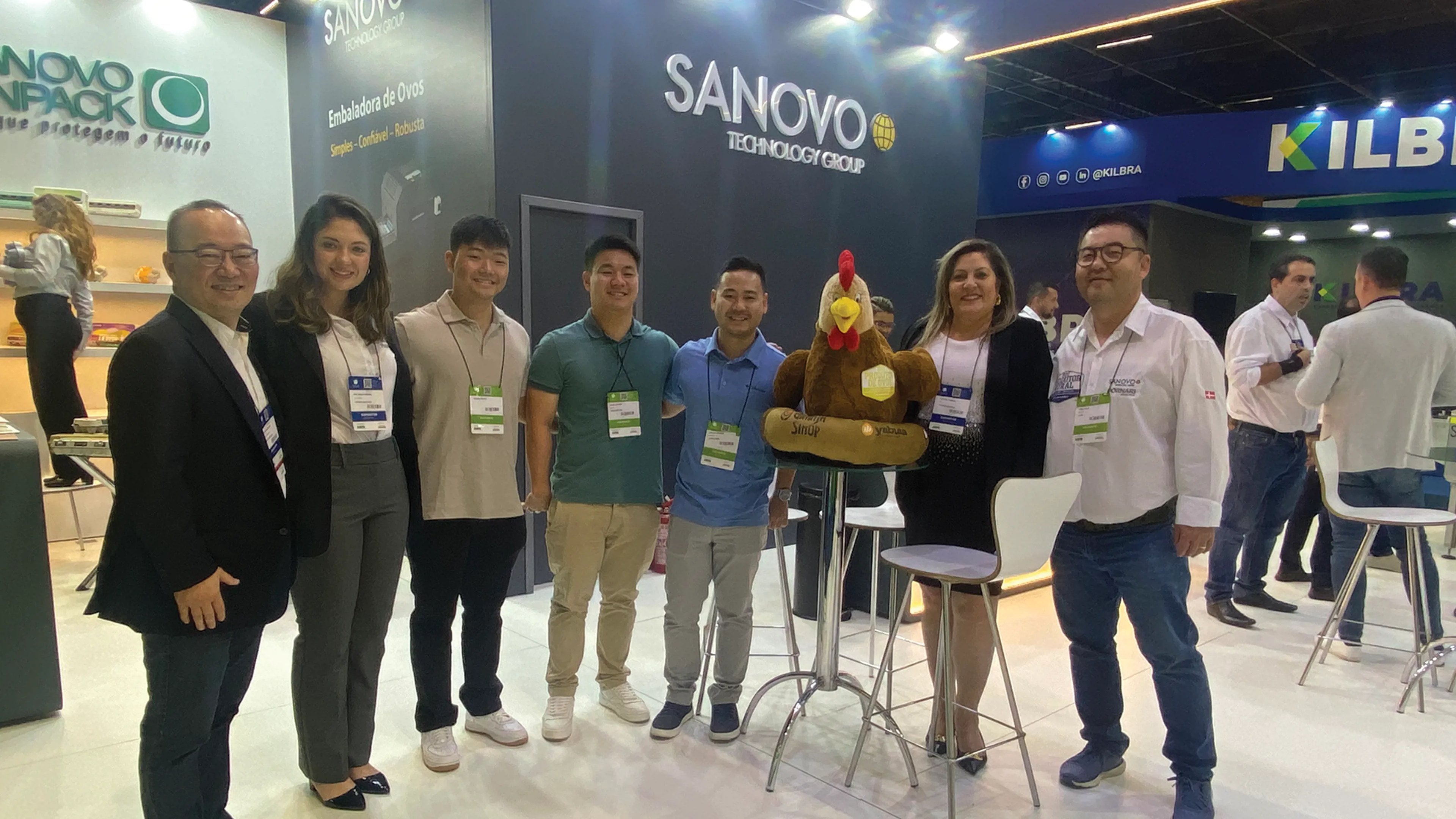 Team at the SANOVO TECHNOLOGY GROUP booth during SIAVS event.
