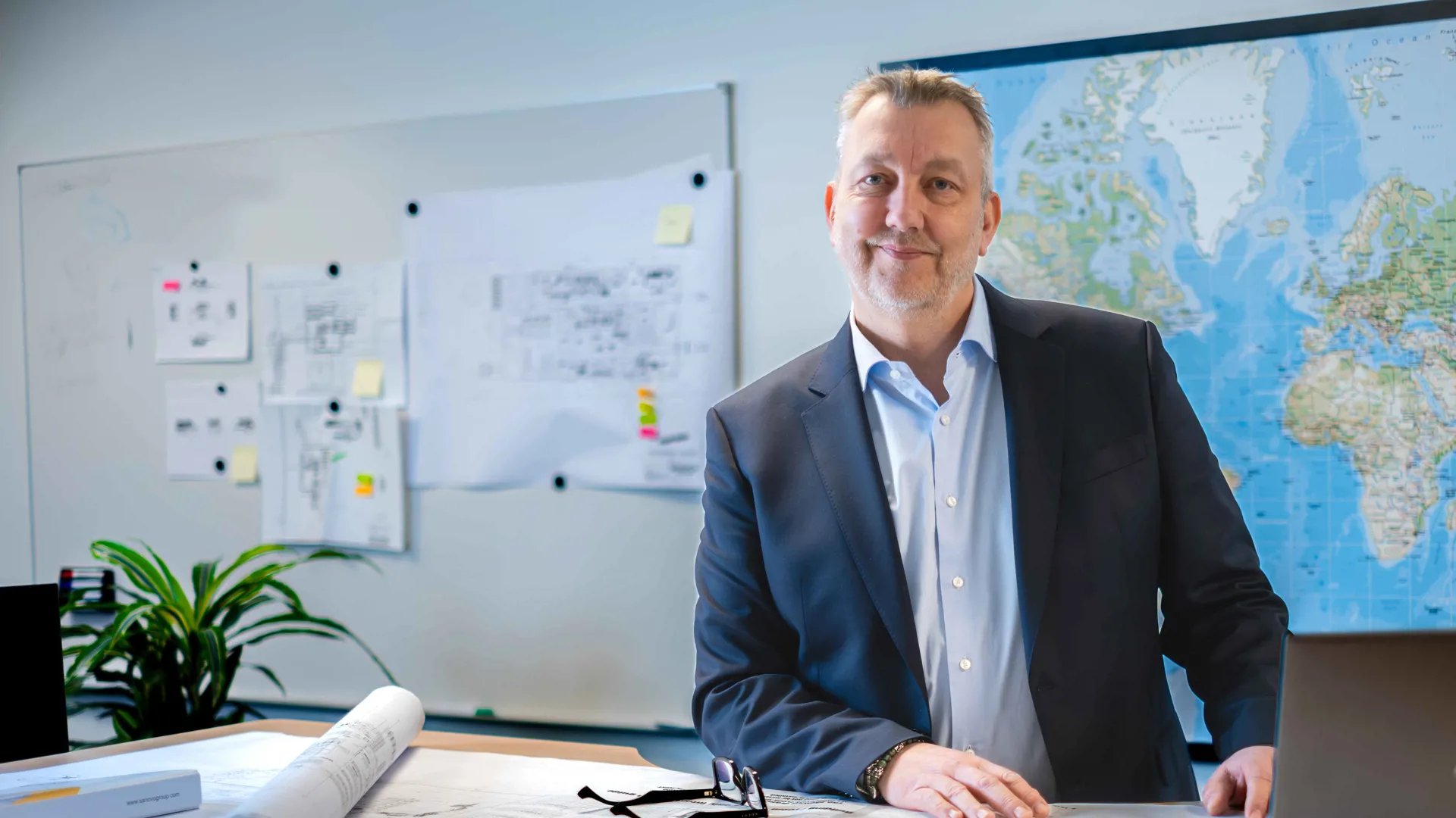 Martin Olsen by a desk