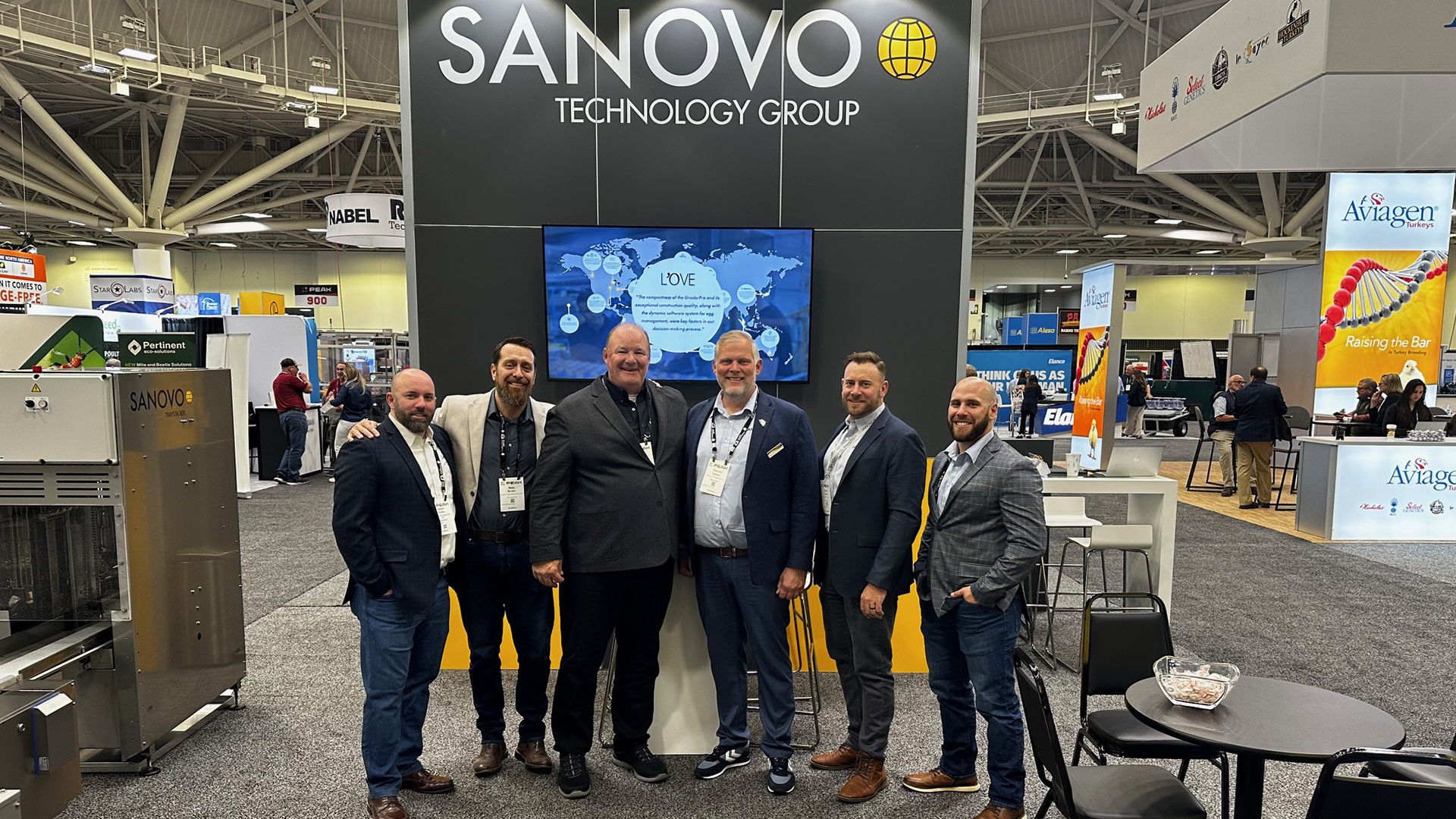 SANOVO team at their booth at the PEAK trade show for the poultry industry in the U.S. 