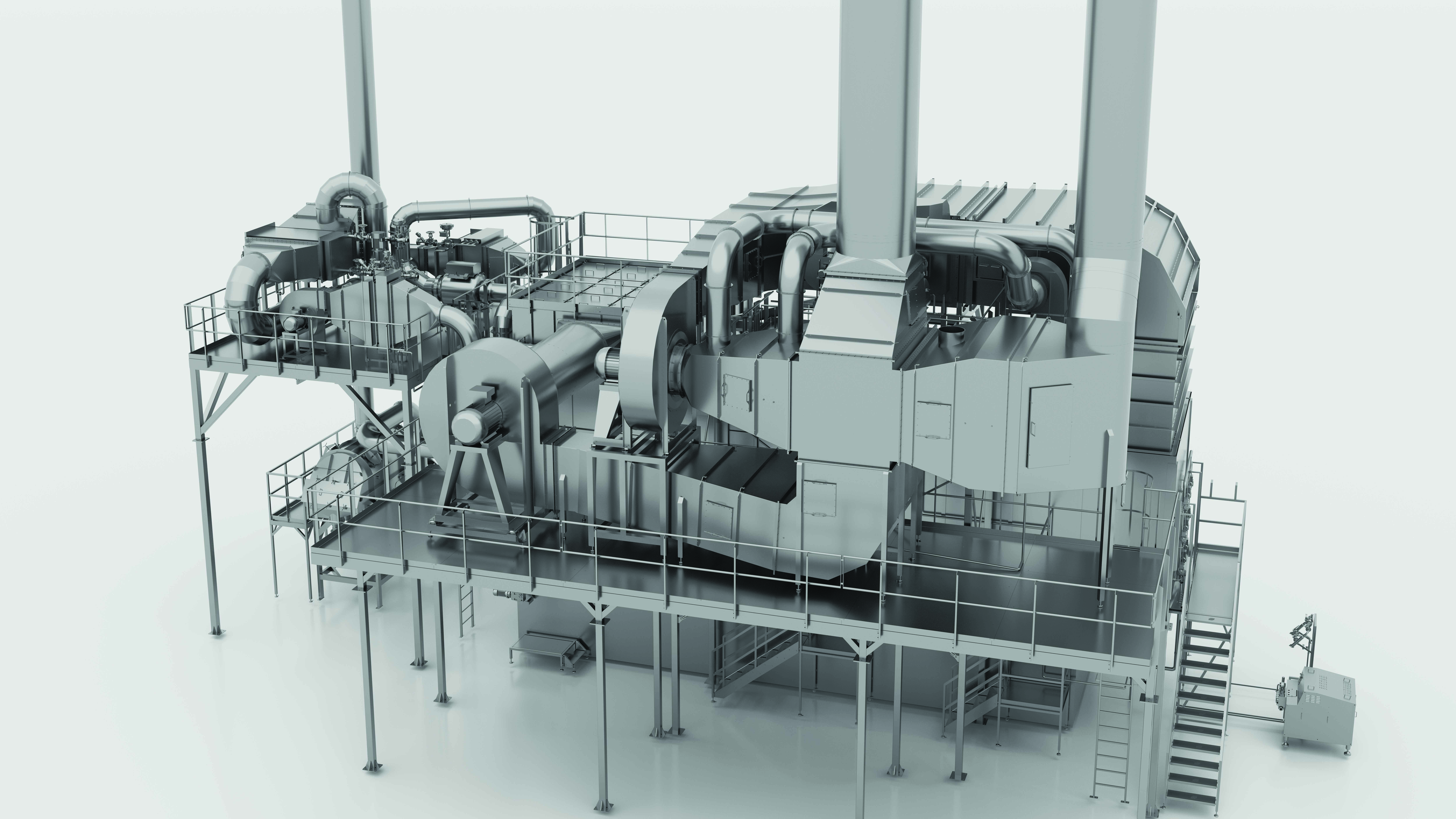 SANOVO horizontal box spray dryer for gentle processing of liquid products into powder.