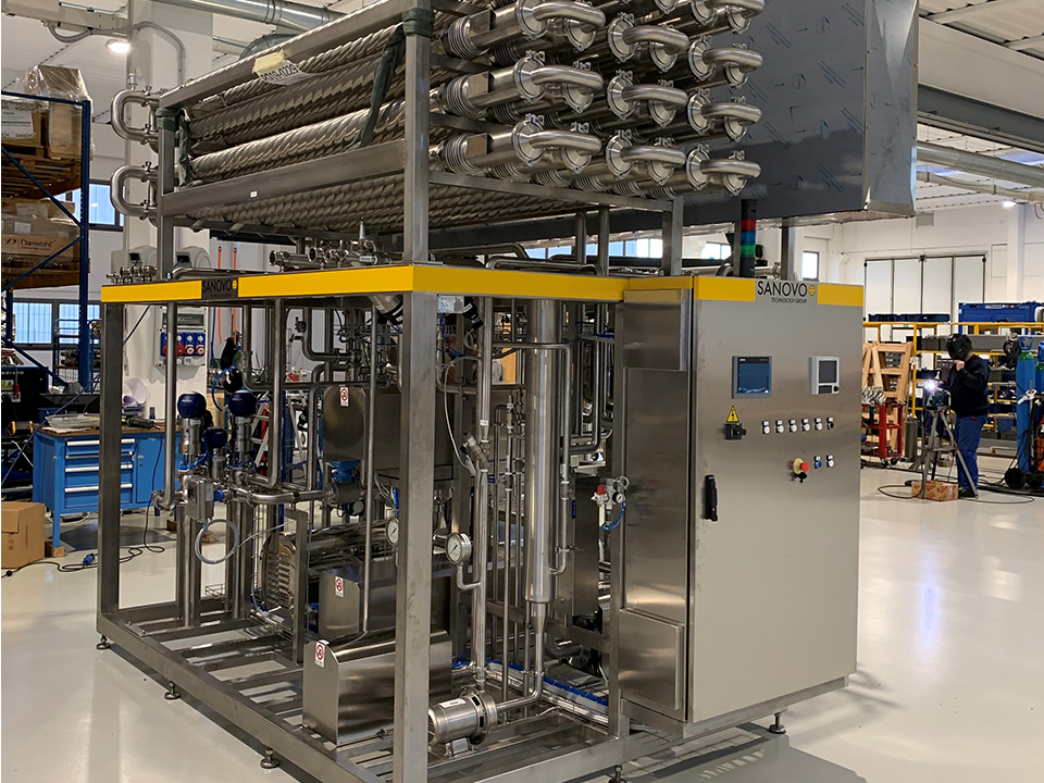 SANOVO egg pasteurizer inside a facility.
