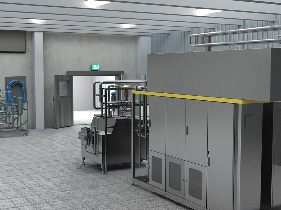 SANOVO pasteurizer system in turnkey liquid egg processing line.