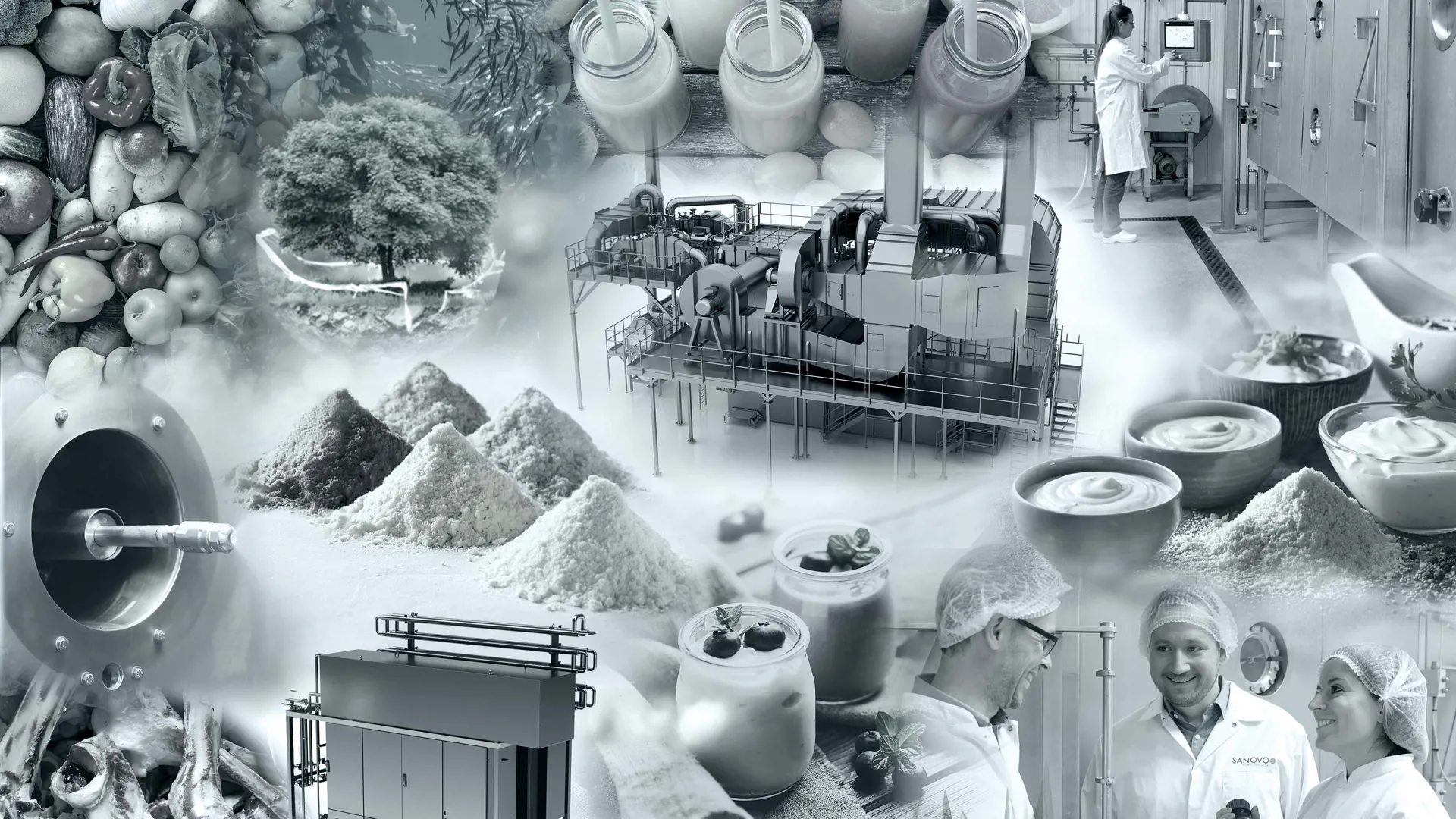 SANOVO TECHNOLOGY PROCESS desaturated collage