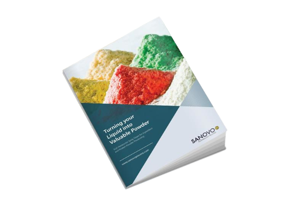Brochure on turning your liquid ingredients into valuable powder by SANOVO TECHNOLOGY PROCESS.