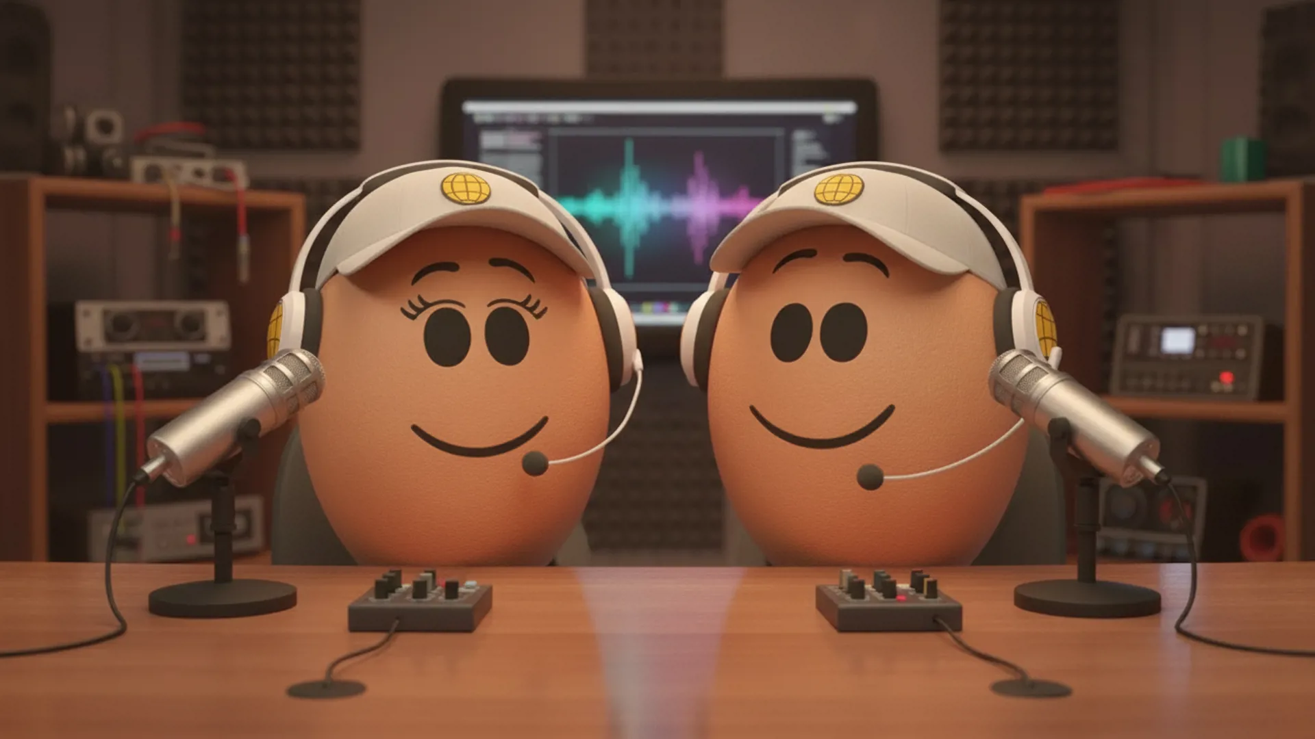 Megg and Gregg from the SANOVO Eggsplain It Podcast.