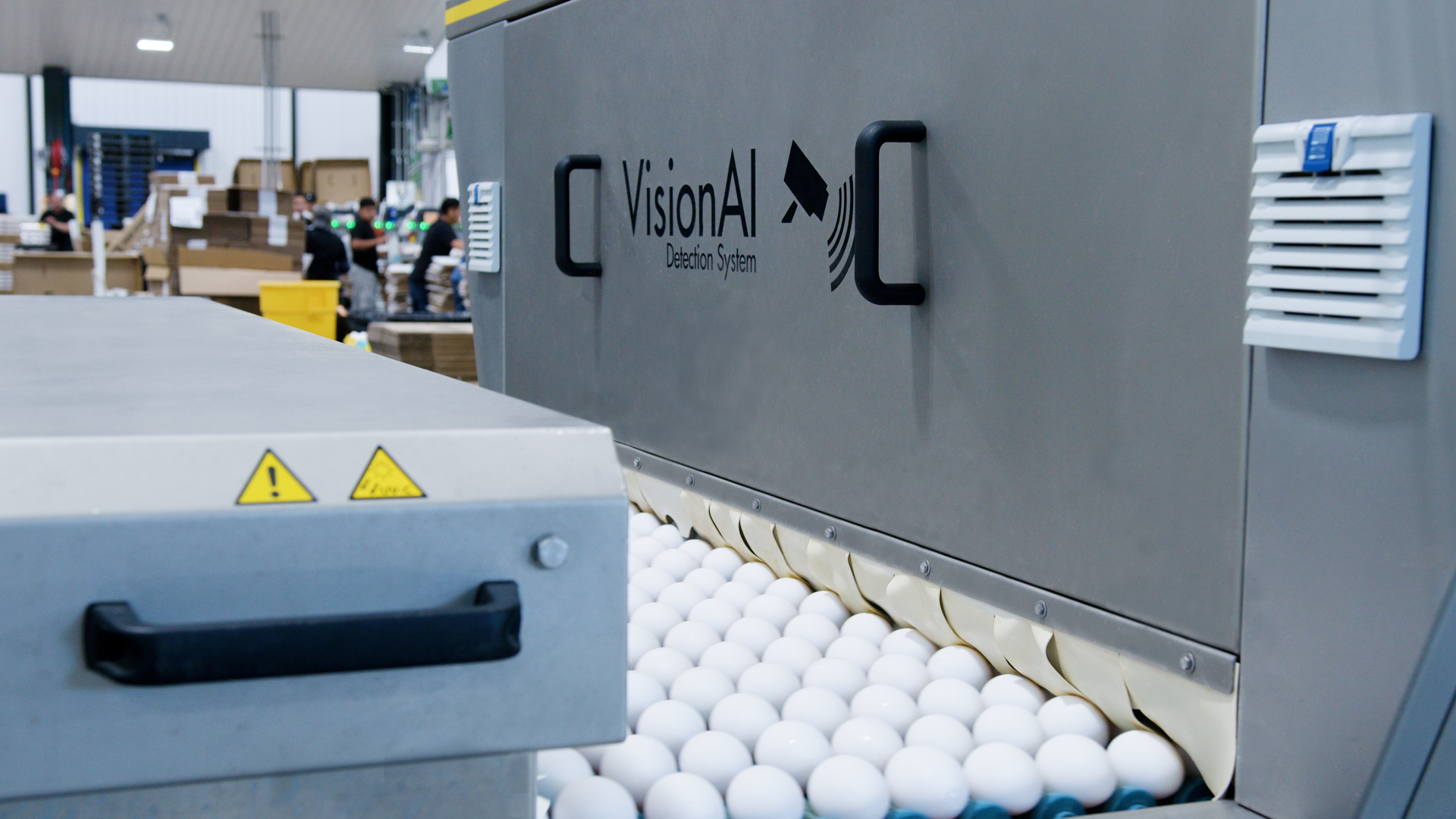 Side view of the VisionAI module which is a vision weighing, crack & leak detection module based on vision technology. 