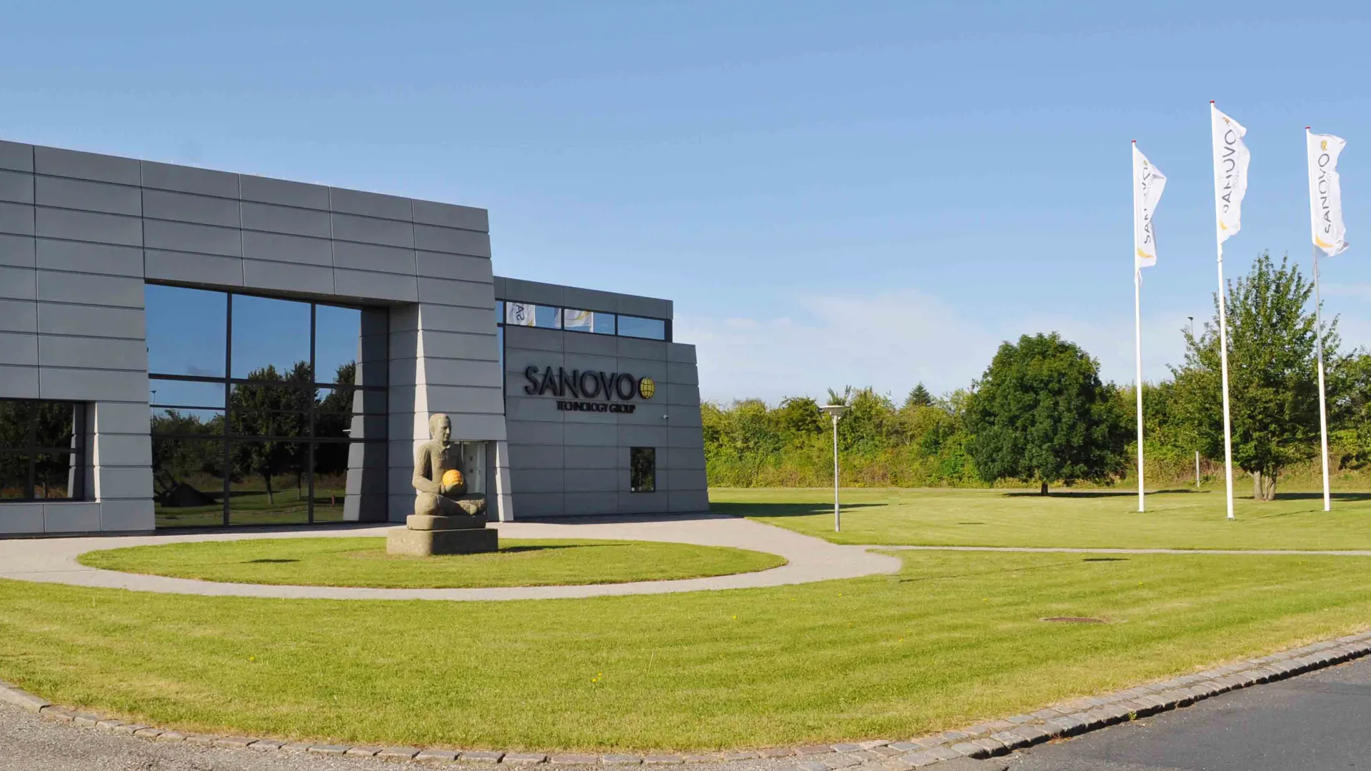 Exterior view of SANOVO TECHNOLOGY GROUP headquarters in Denmark, production unit and competence center for advanced egg processing machines