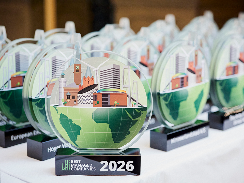 Best Managed Company Award 2026 statuettes.