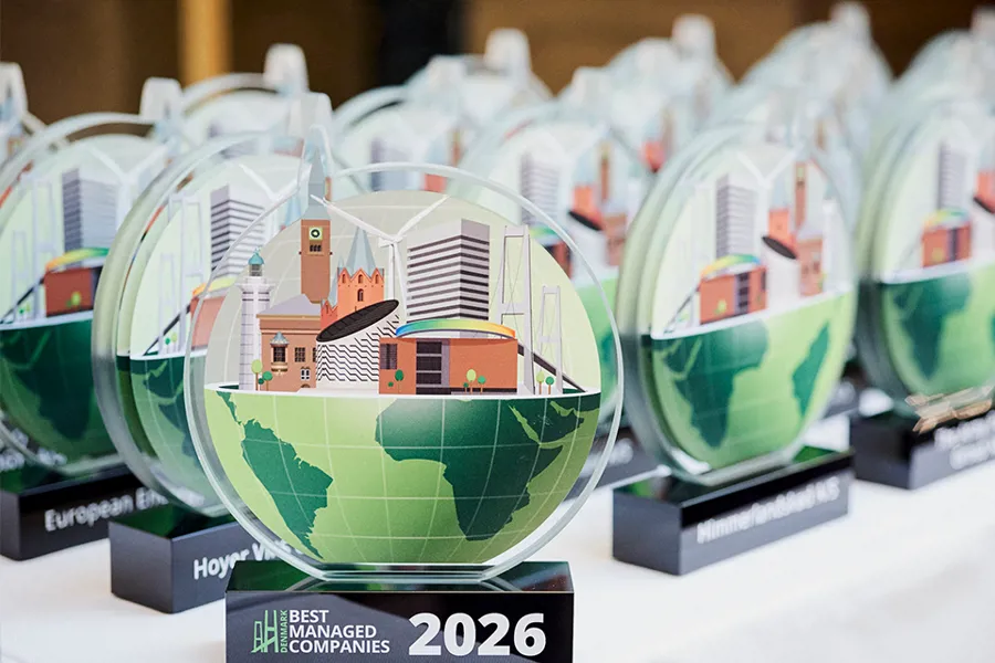 Best Managed Company Award 2026 statuettes.