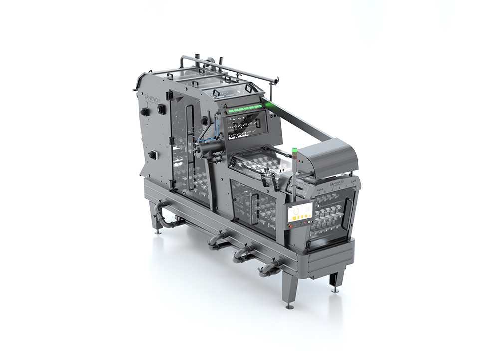 SANOVO BreakerPro 6 egg breaker and egg cracking machine for automated egg processing and separation in small-sized egg processing plants.