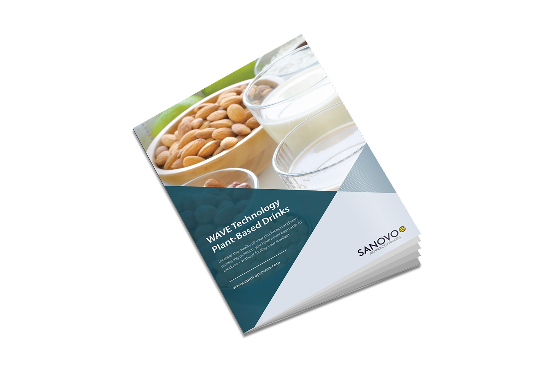 Application sheet on WAVE heat treatment for plant-based drink pasteurization by SANOVO TECHNOLOGY PROCESS.