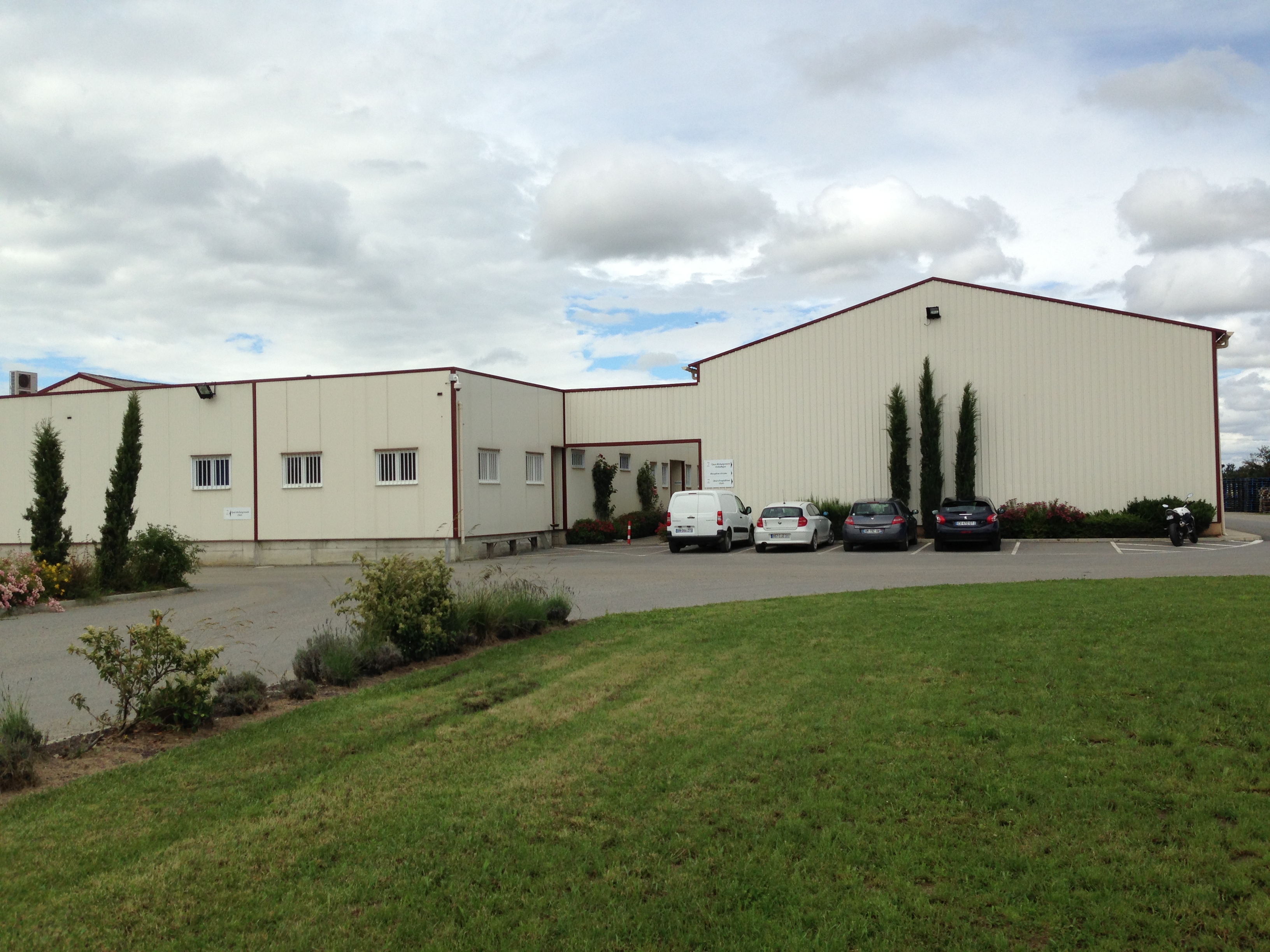 Exterior view of La Fourcade egg grading and packing facility operating SANOVO automated processing lines in Europe.