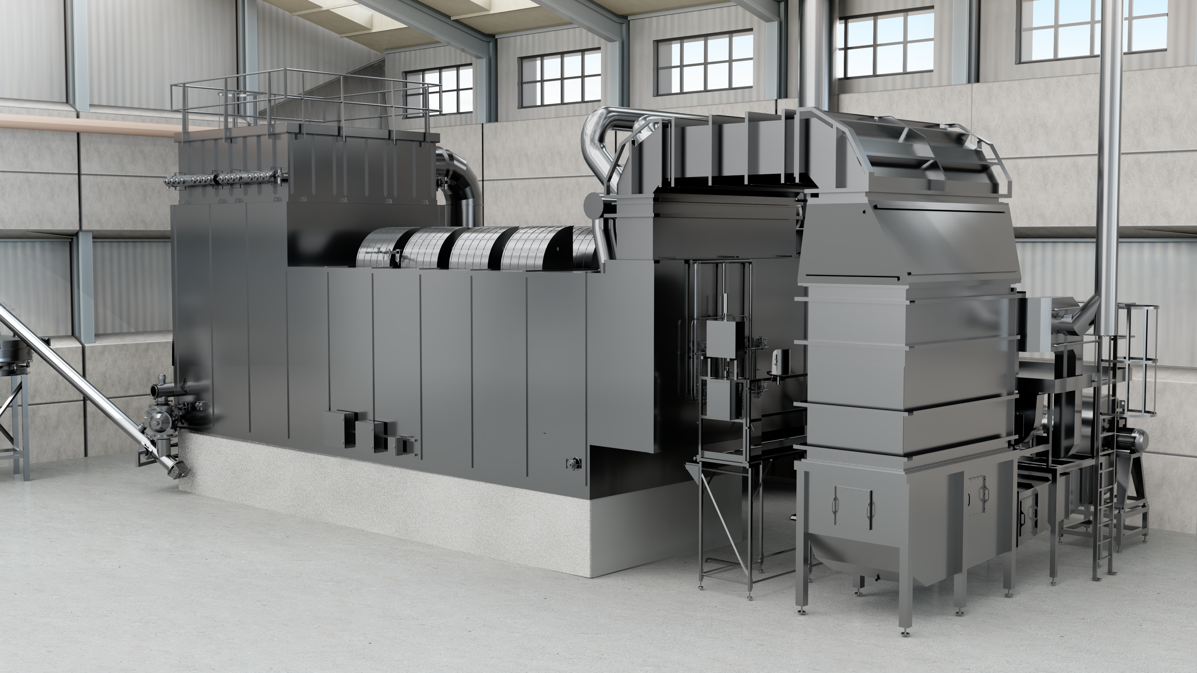 SANOVO Spray Dryer machine for spray drying liquid products into powder products.