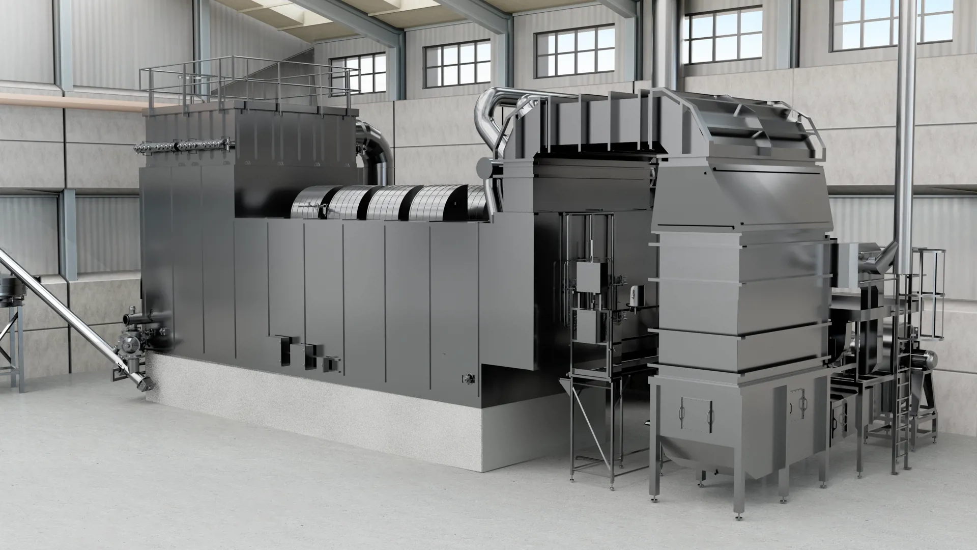 SANOVO Spray Dryer machine for spray drying liquid products into powder products.