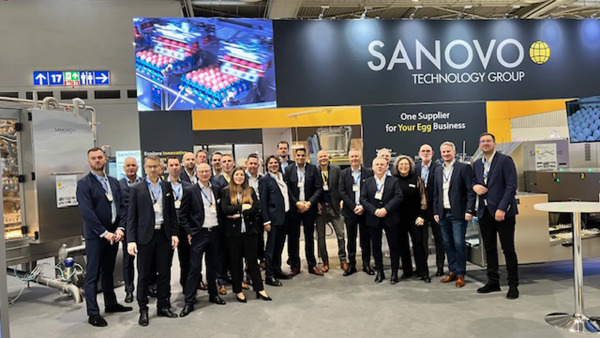 SANOVO team group photo at exhibition