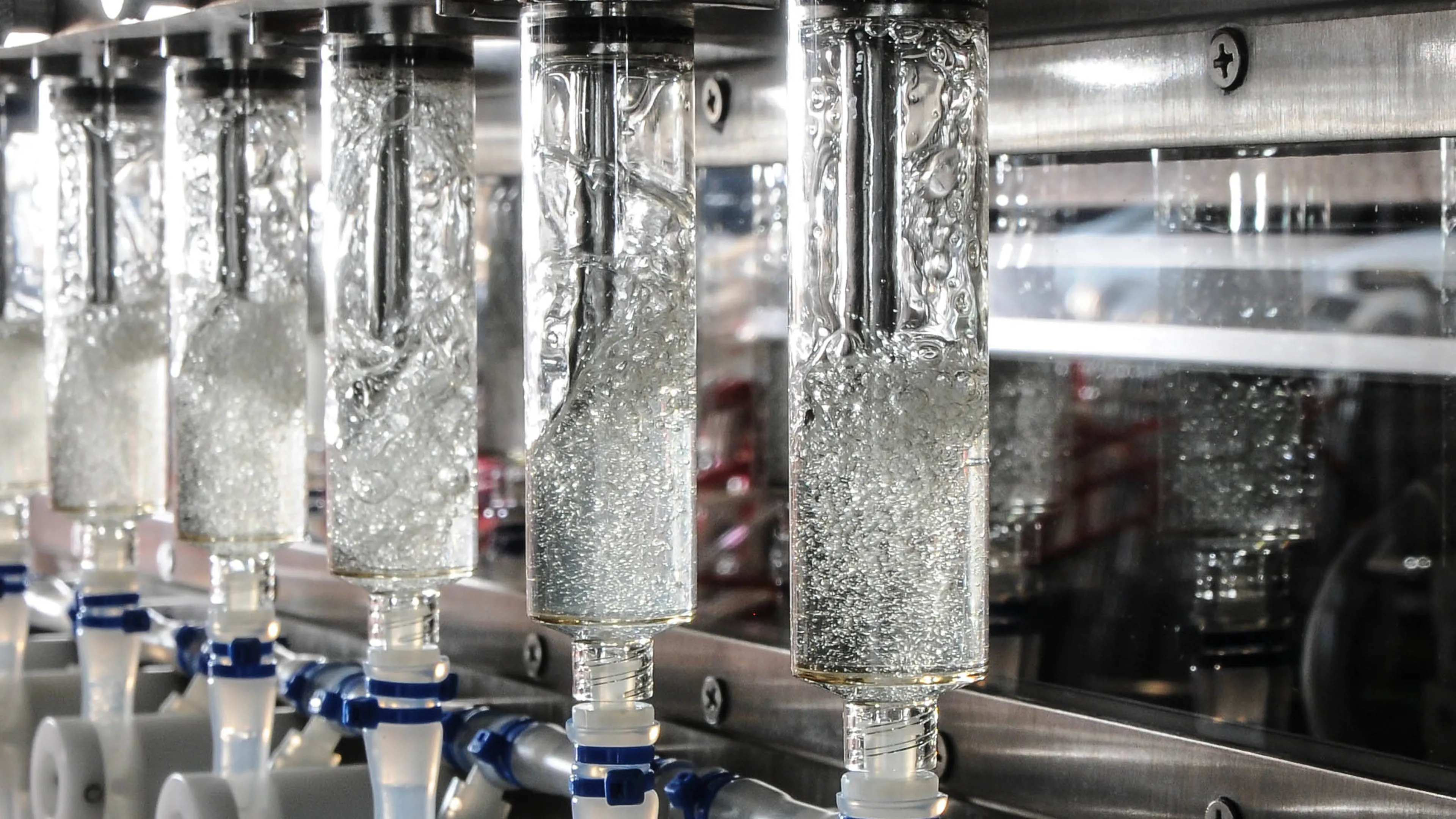 Close-up of RAME-HART equipment used in vaccine production