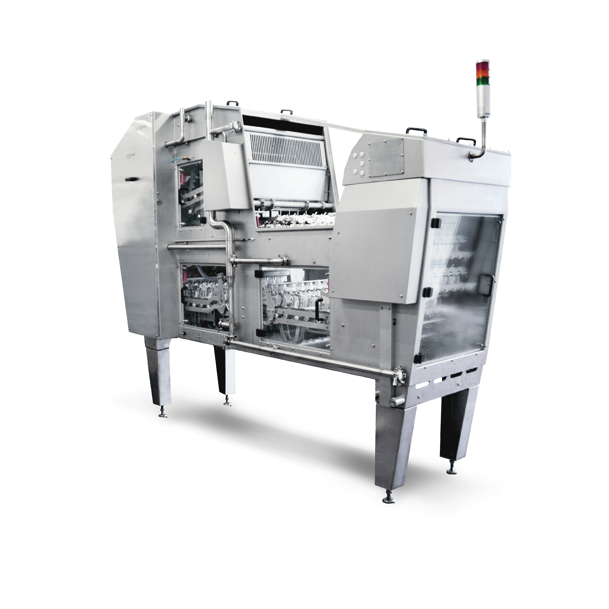 Side view of SANOVO OptiBreaker Basic 5 egg breaking machine.