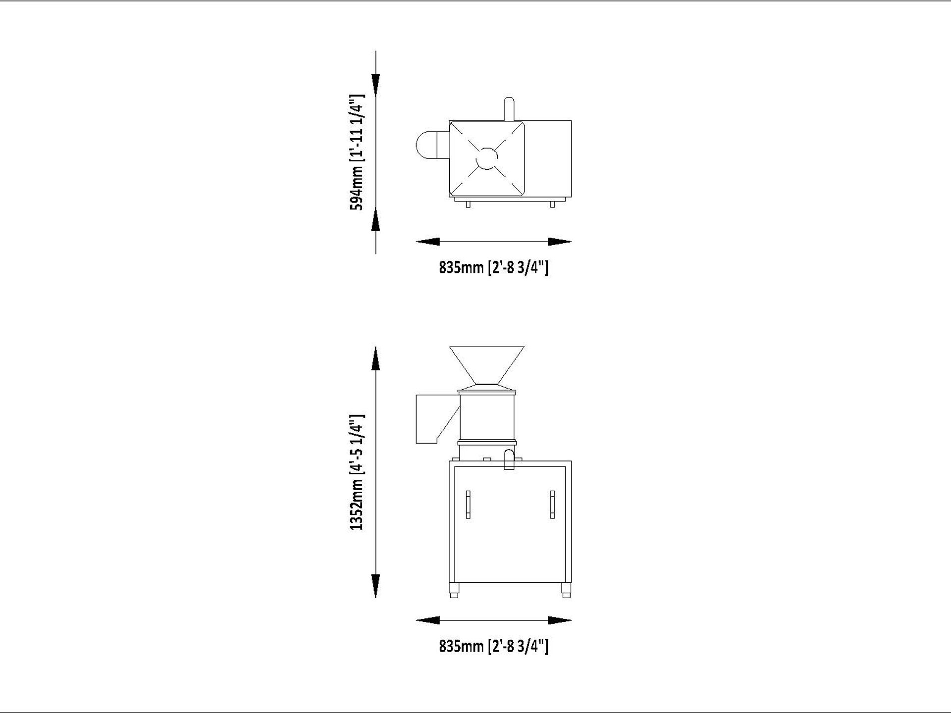 SANOVO SEC 360 technical drawing. 