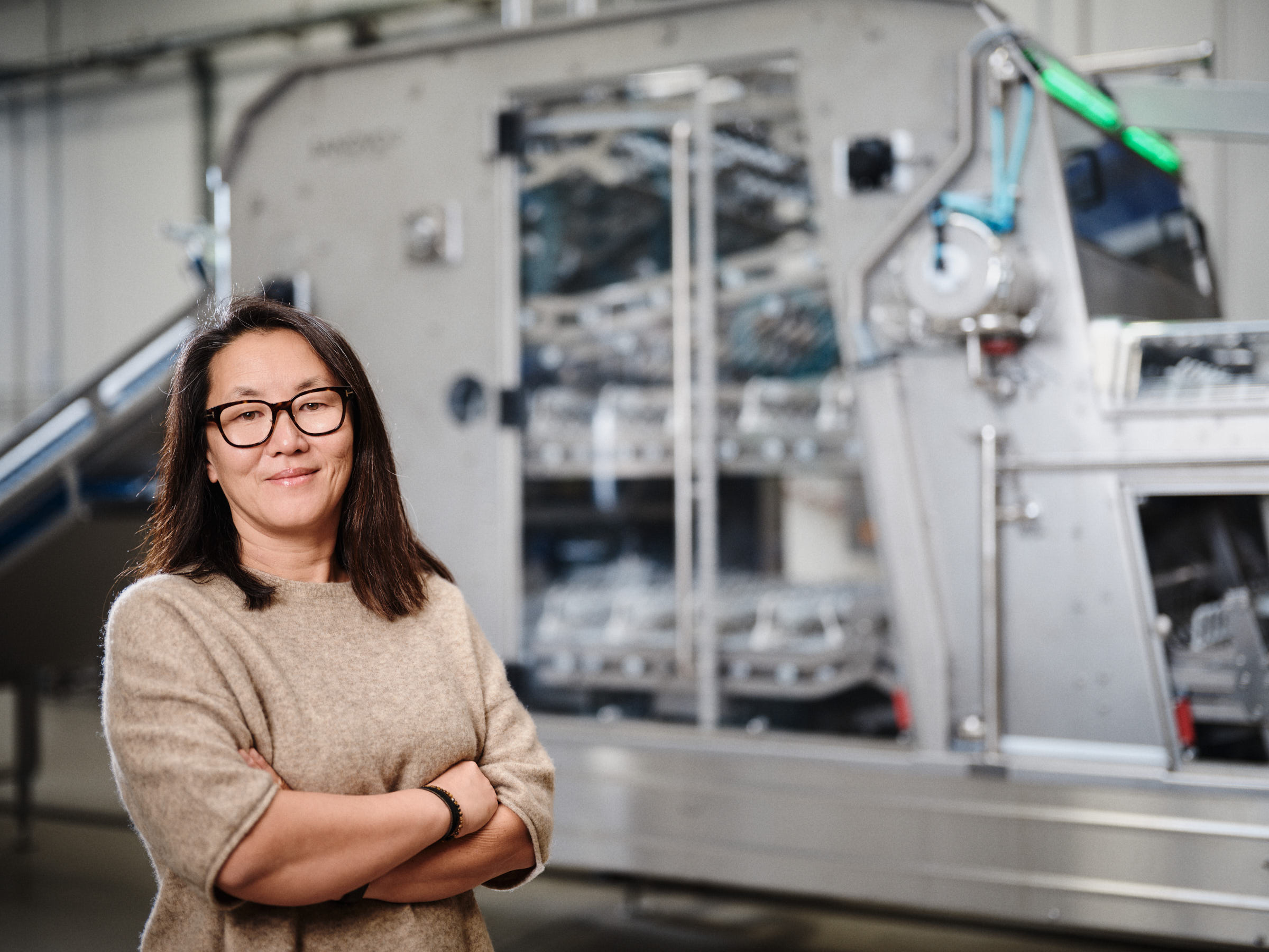 Eva Langhoff, COO SANOVO TECHNOLOGY GROUP in front of BreakerPro