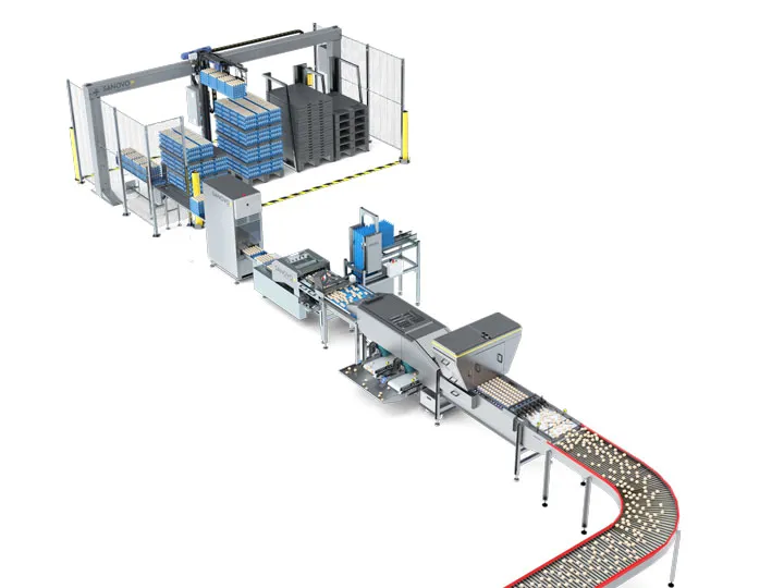 Complete line for packing eggs on the farm with the use of SANOVO Farm Intelligence Unit