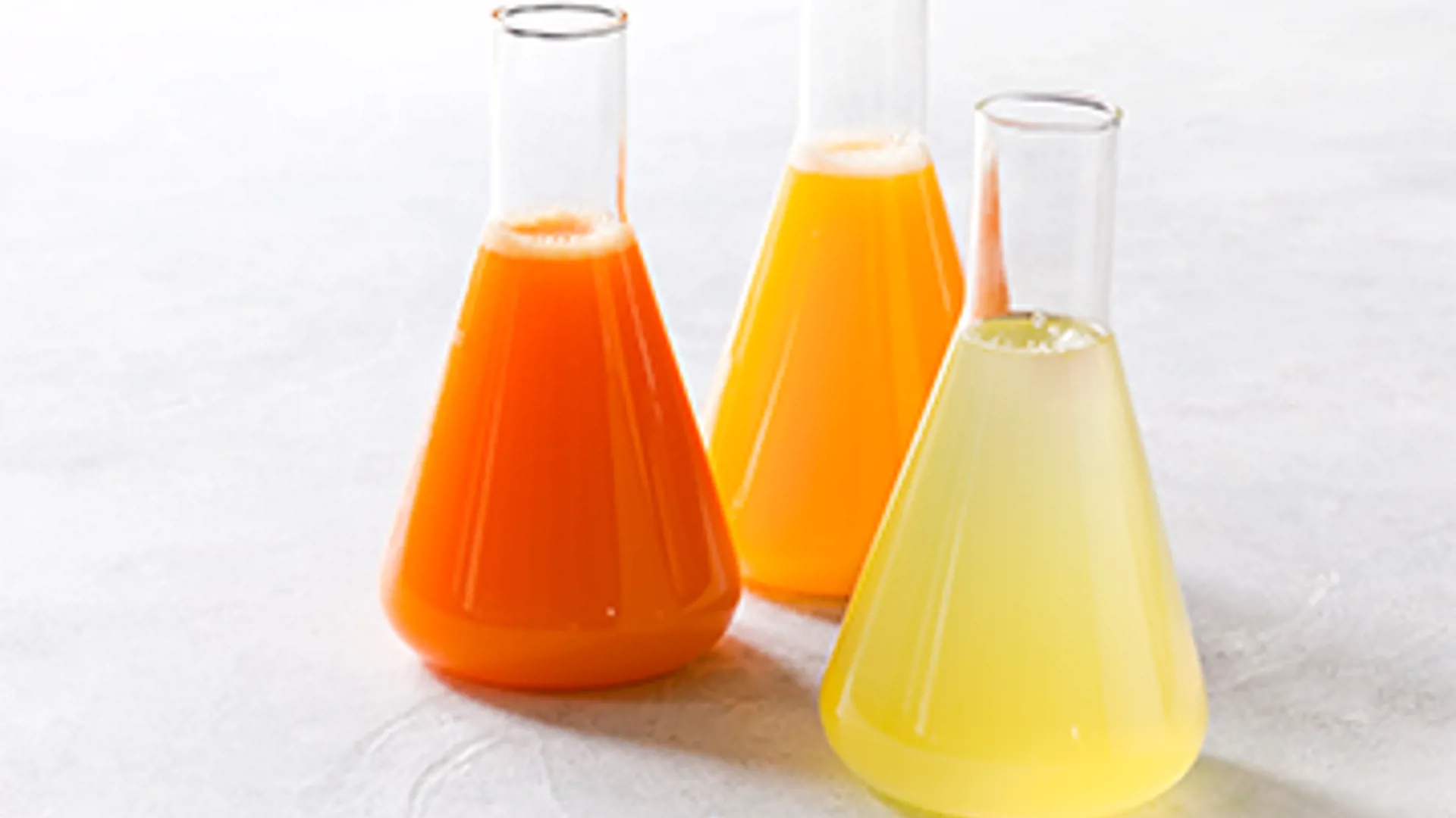 Liquid egg samples representing shelf life extension with Delvo™Nis preservative, offered by SANOVO PROCESS SOLUTIONS.