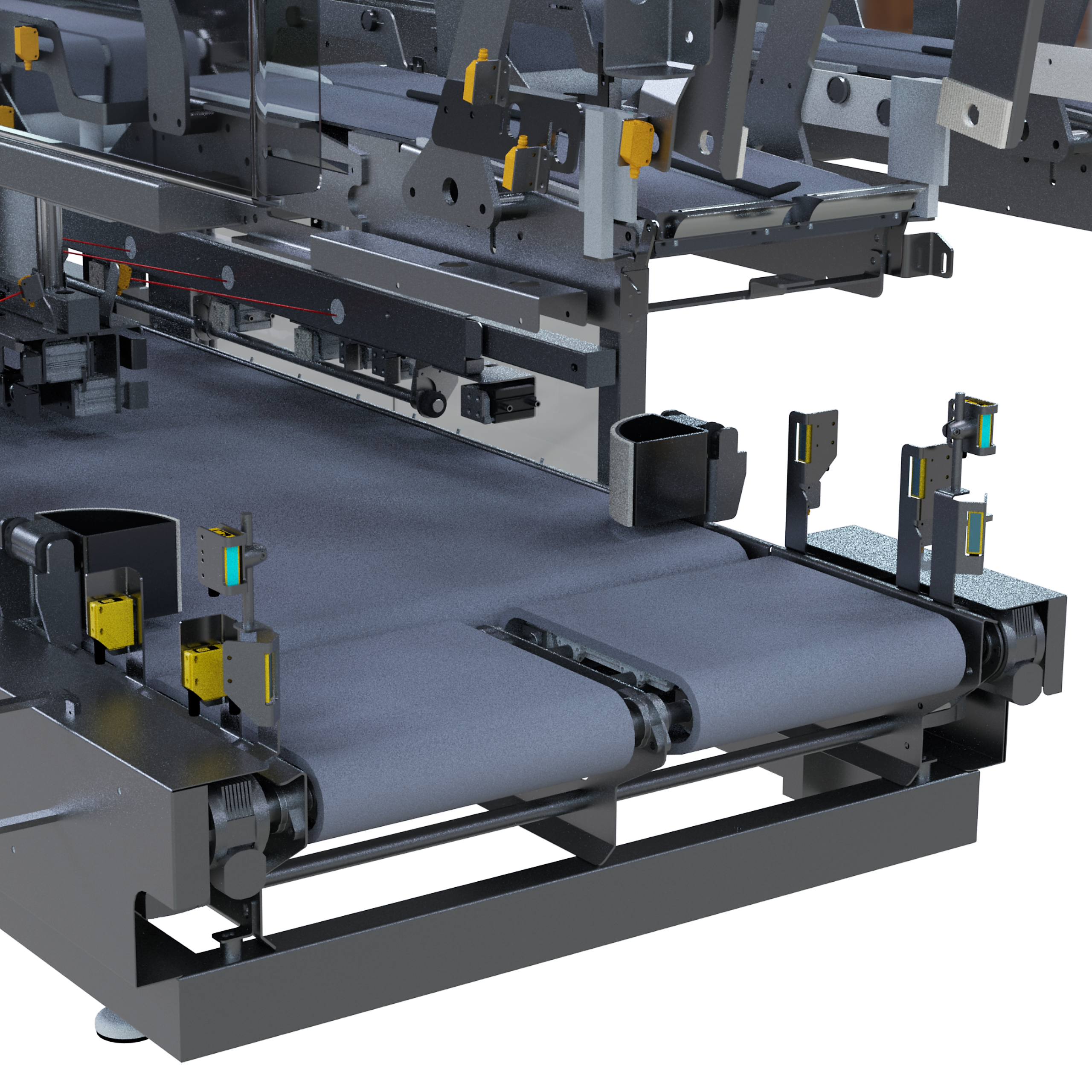 Outfeed section on a SANOVO case packer.