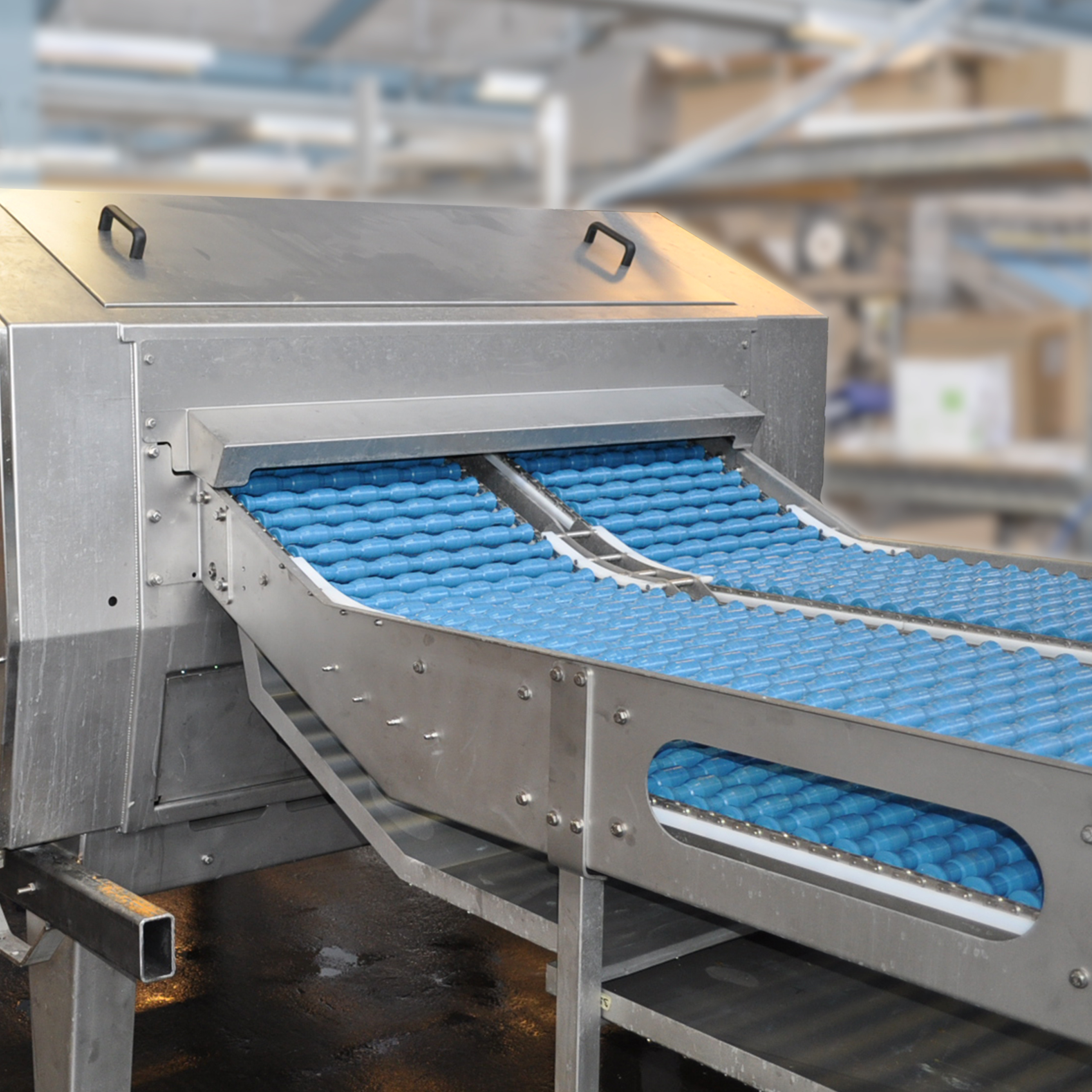 SANOVO OptiBreaker Compact 12 egg infeed. 