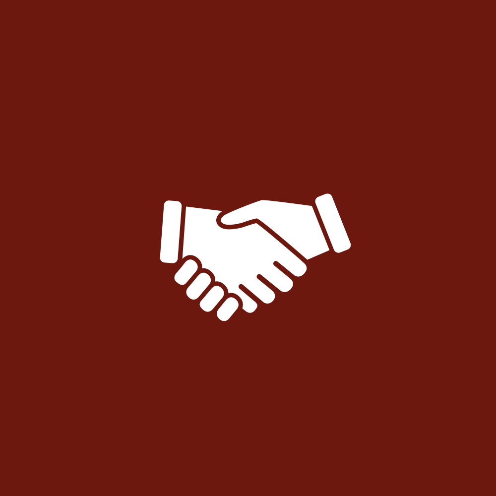 Icon showing handshake. 