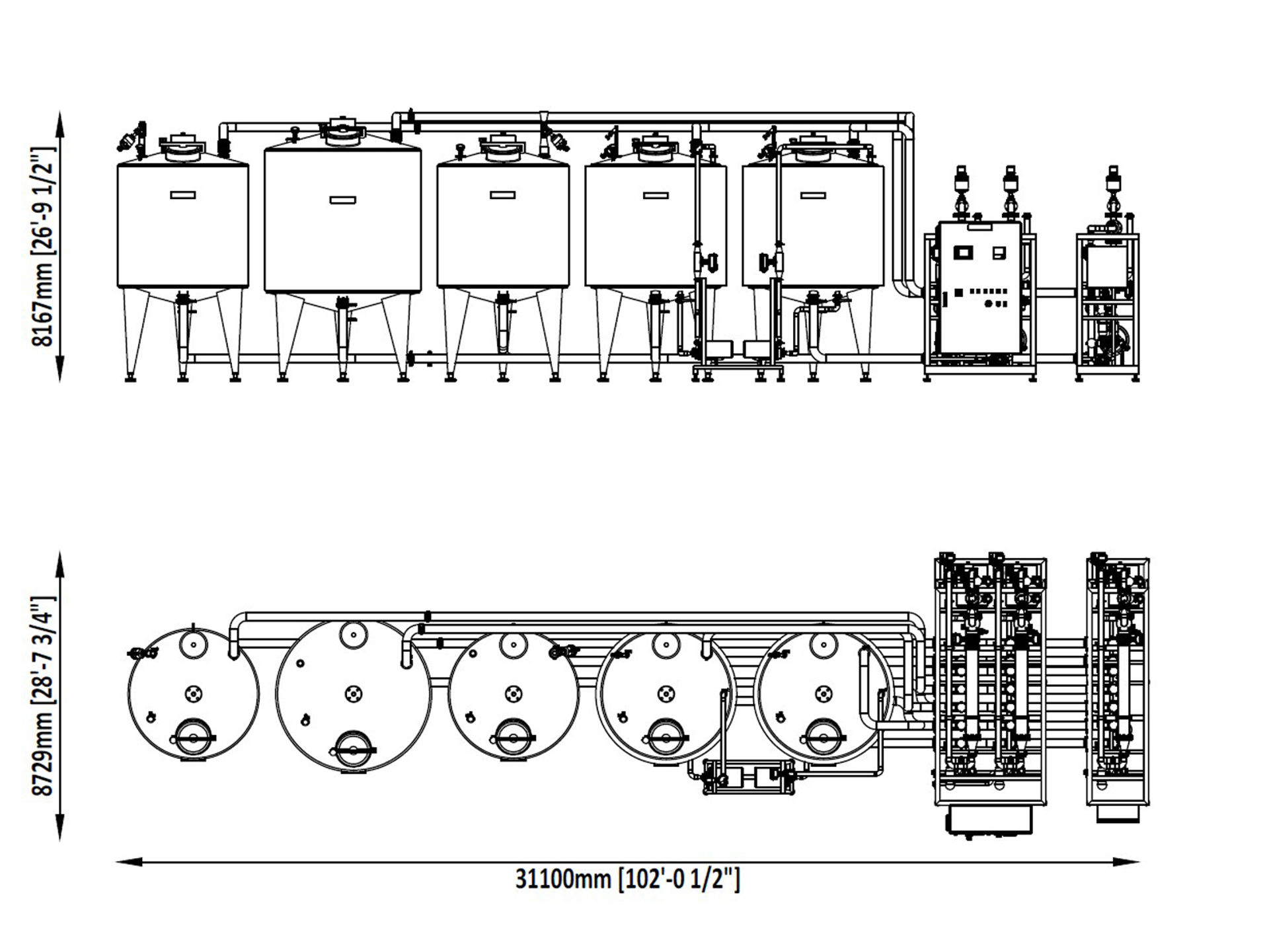 SANOMAXI CIP technical drawing.