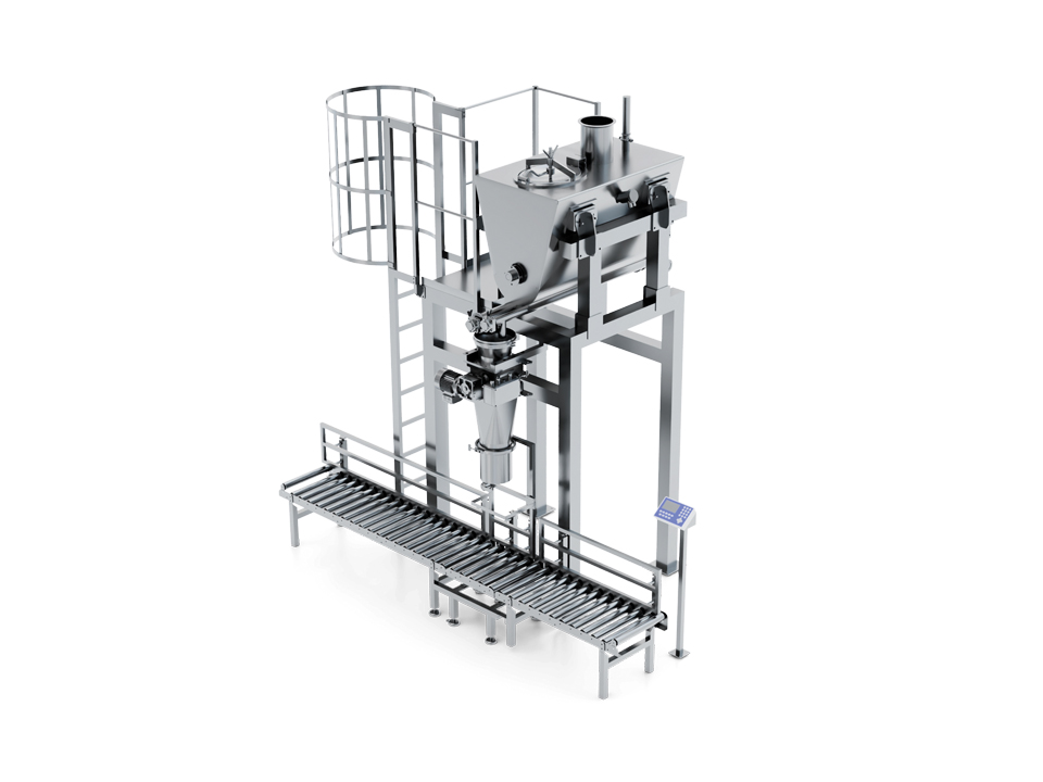 Powder Product Filing Line from SANOVO for accurate dosing and packaging of ingredient powders.