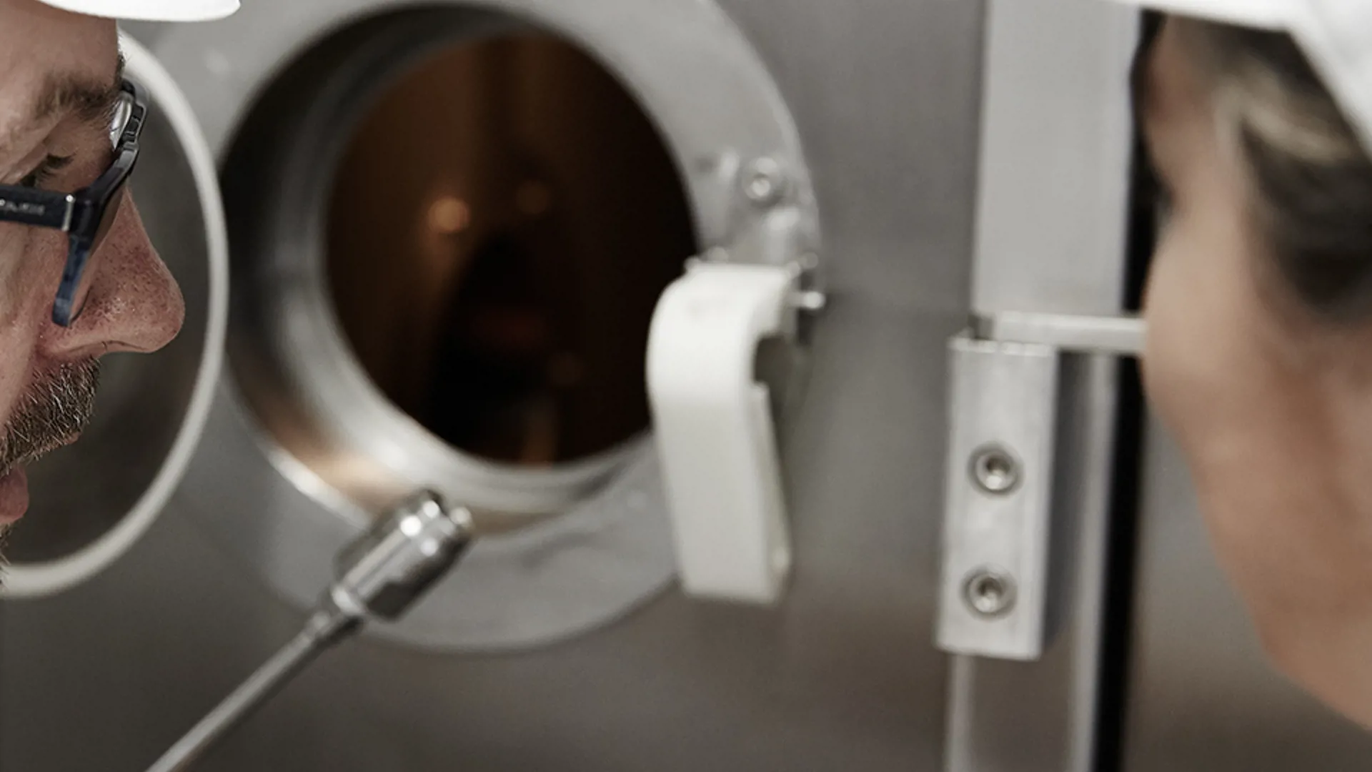 Close-up of chamber of the SGA Spray Dryer