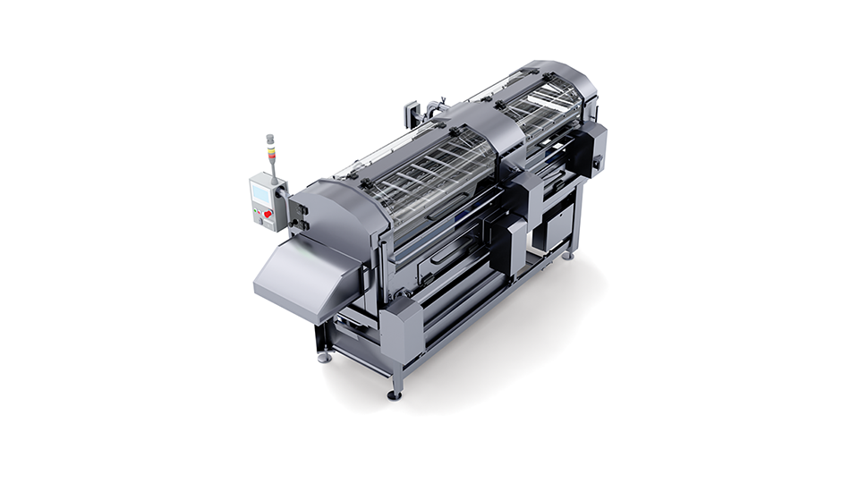 Cook2Peel Pro Peeler by SANOVO for automated peeling of soft- and hard-boiled eggs.