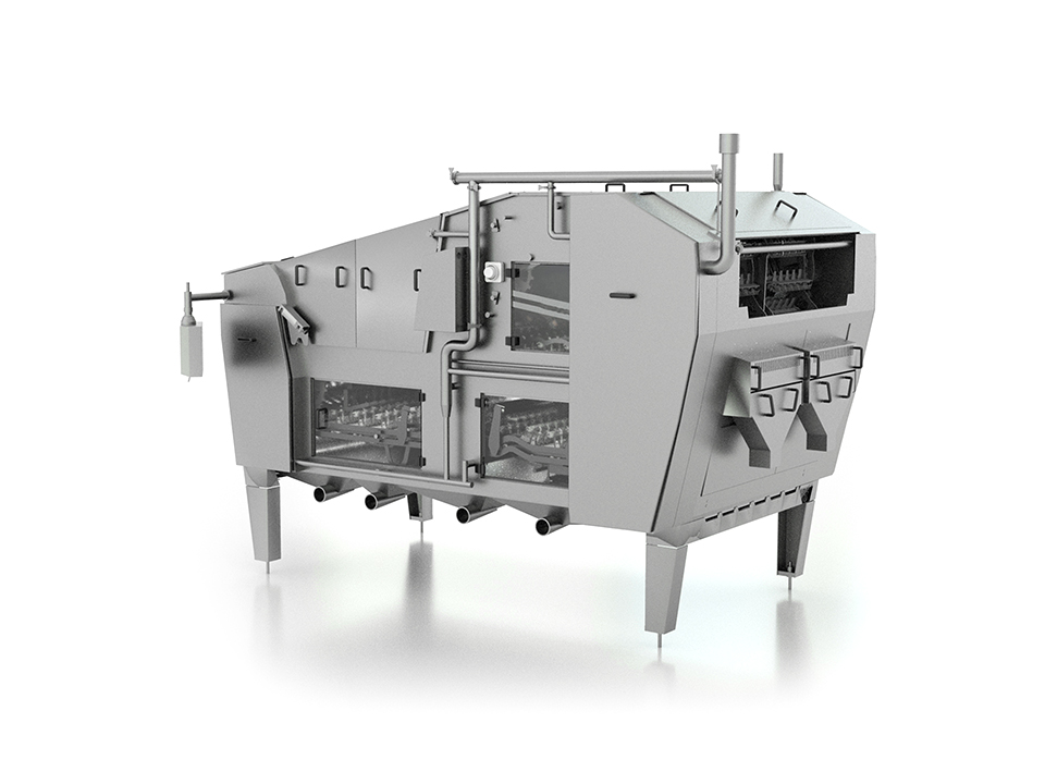 Side view of SANOVO OptiBreaker Plus 12 egg breaker machine