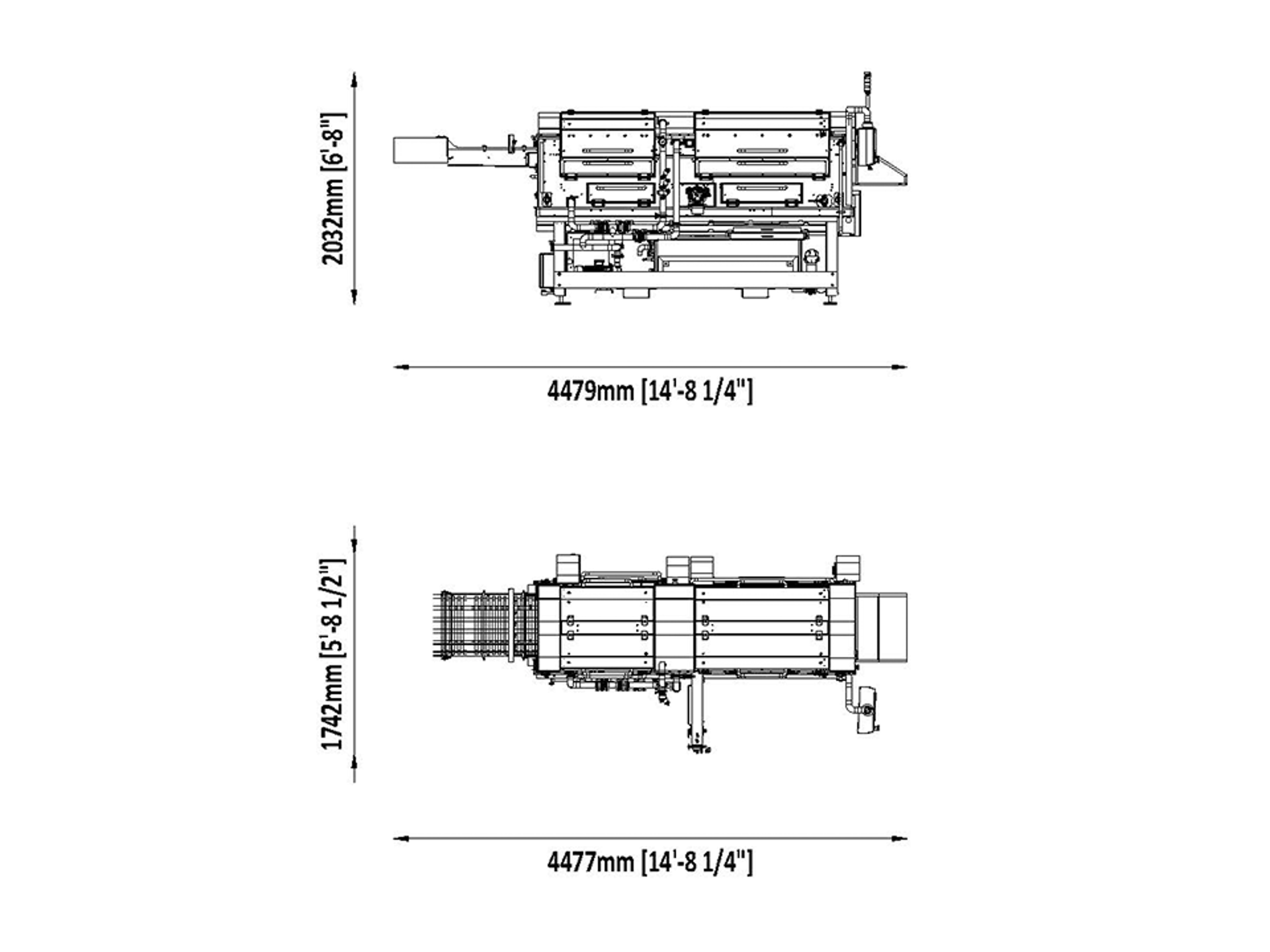 Technical drawing of the SANOVO Cook2Peel Pro Peeler