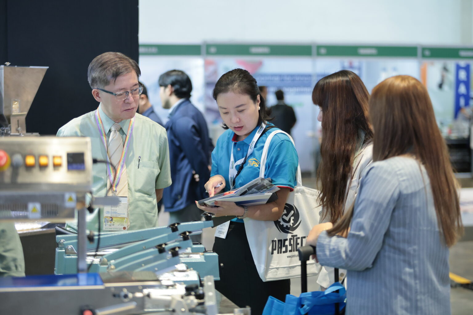 People standing at an exhibition