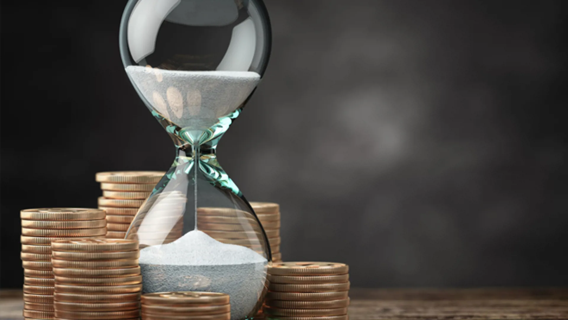 Hour glass representing payback time