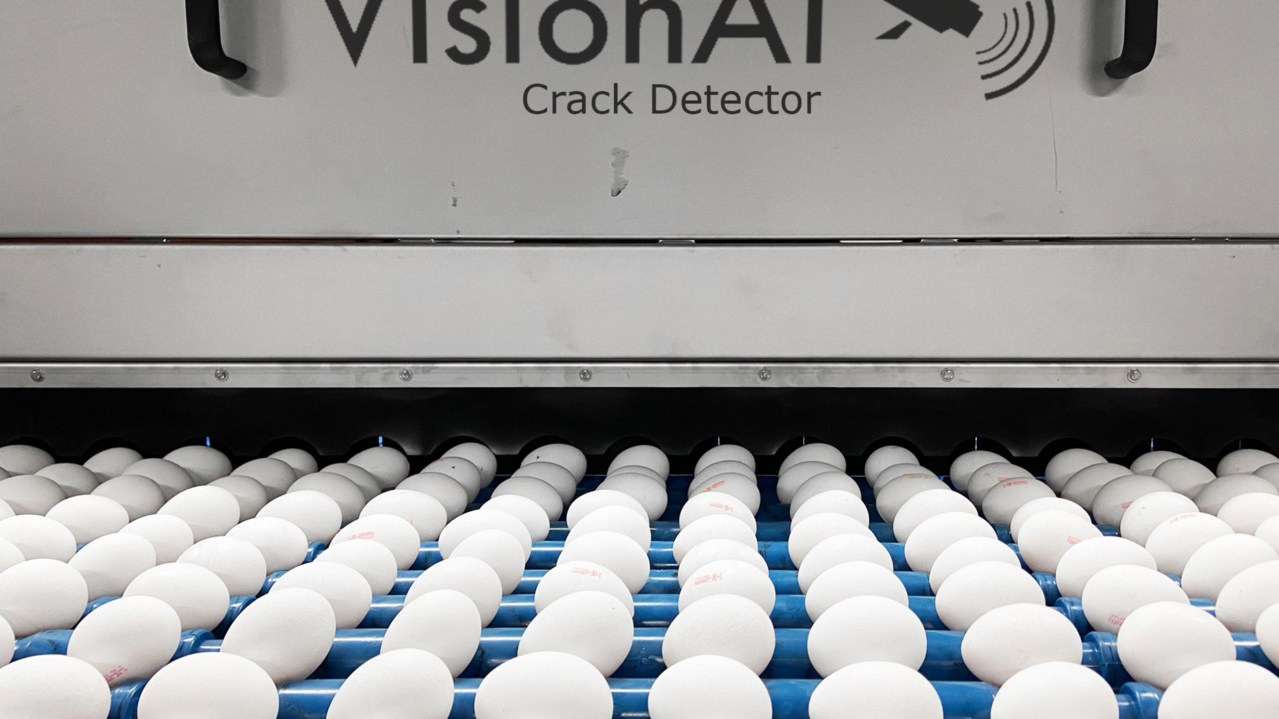 Close-up of Vision AI module for egg grading.