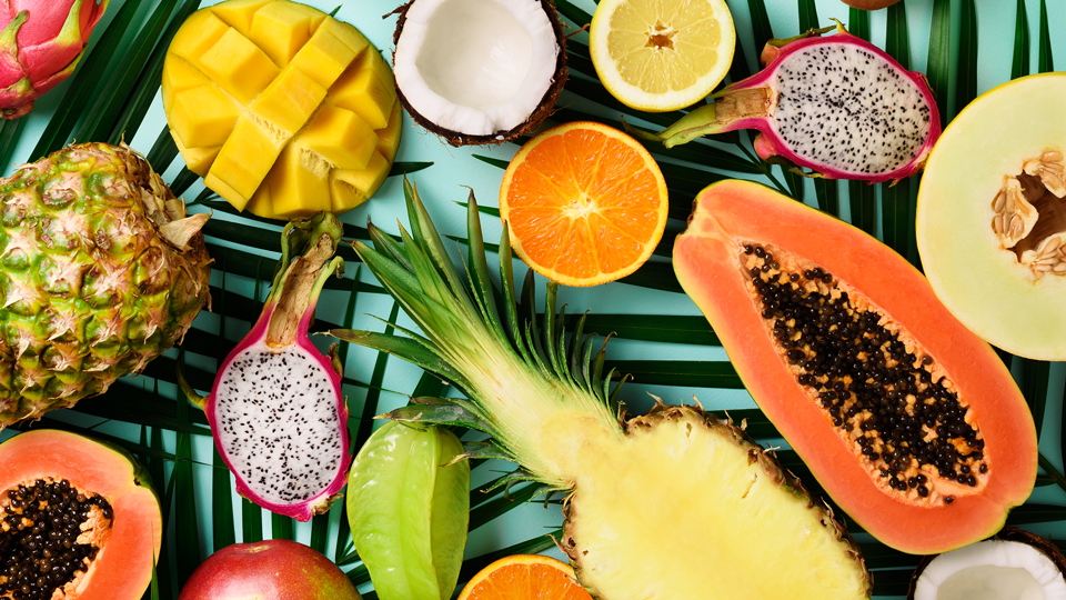 Tropical fruits for fruit powder production using spray drying technology.